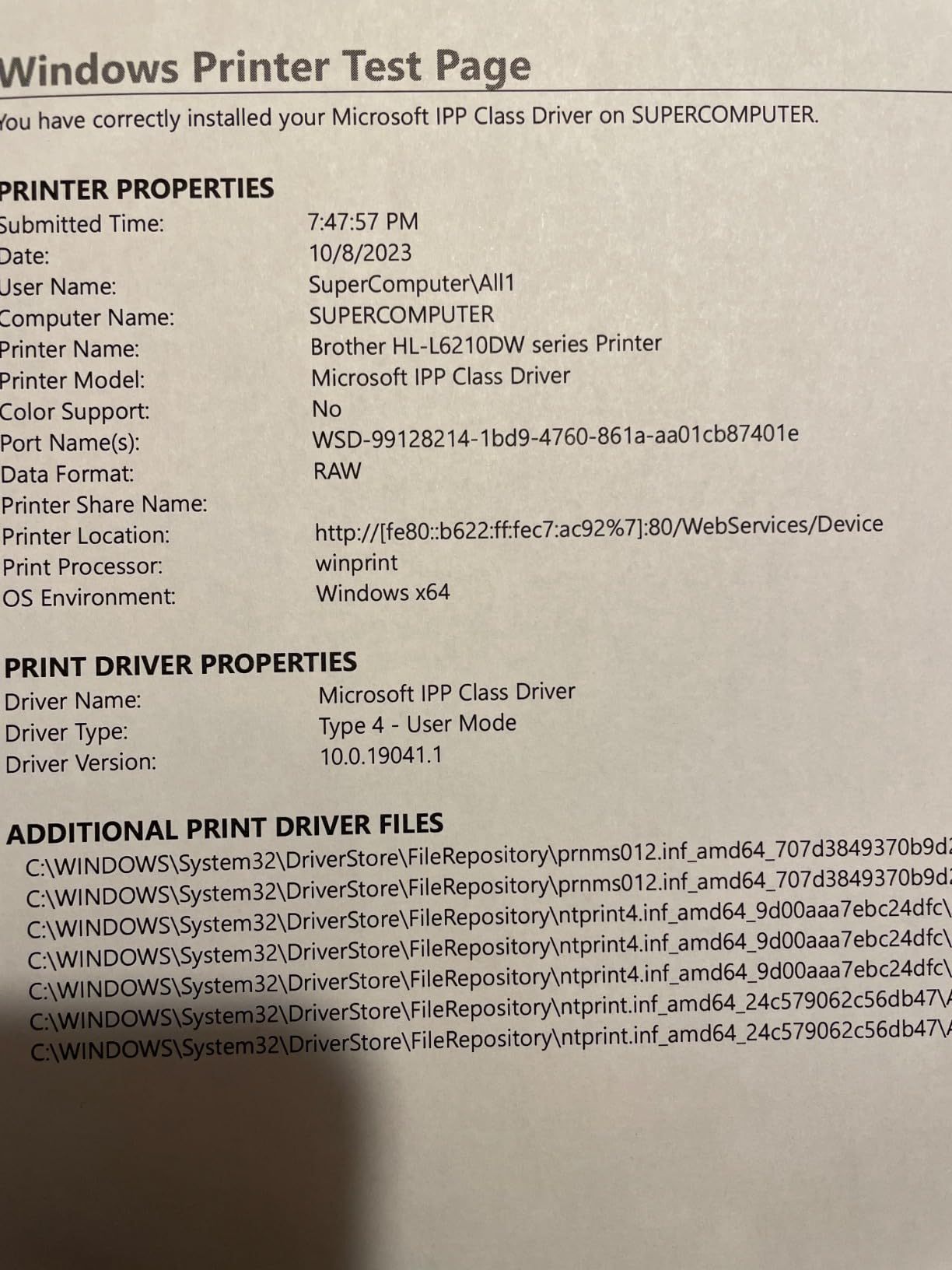 Brother HL-6210DW Monochrome Duplex Wireless Laser Printer, 520-sheet tray, 100-sheet multipurpose feed, Gigabit Ethernet, dual-band wireless for high-volume black and white printing customer photo 2
