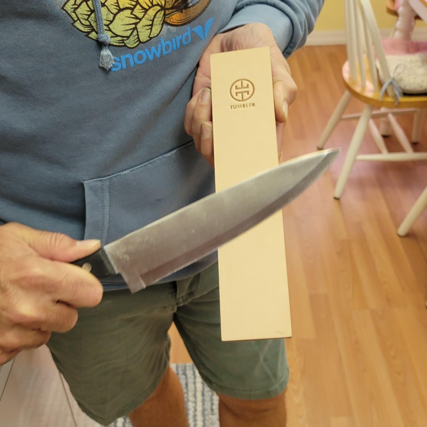 Tumbler Leather Strop for Knife Sharpening customer photo 2