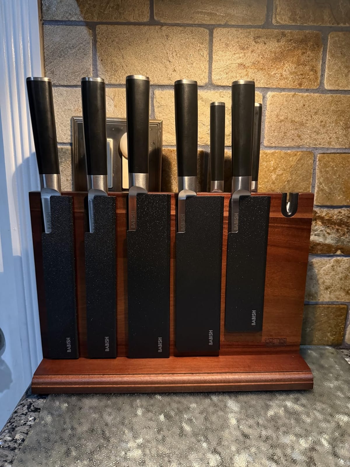 Babish 14-Piece Full Tang Forged Kitchen Knife Set – High-Carbon 1.4116 German Steel Cutlery with Protective Sheaths – Professional Chef Knife Set customer photo 1