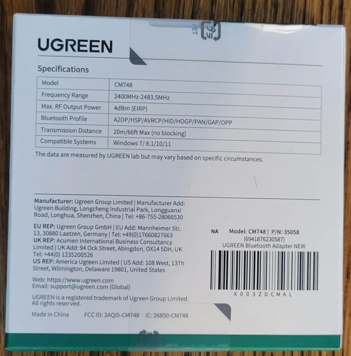 UGREEN USB Bluetooth Adapter 5.4 for PC, Plug & Play for Windows 11/10/8.1, Bluetooth Receiver & Transmitter for Keyboard/Mouse/Headphone/Speakers customer photo 2