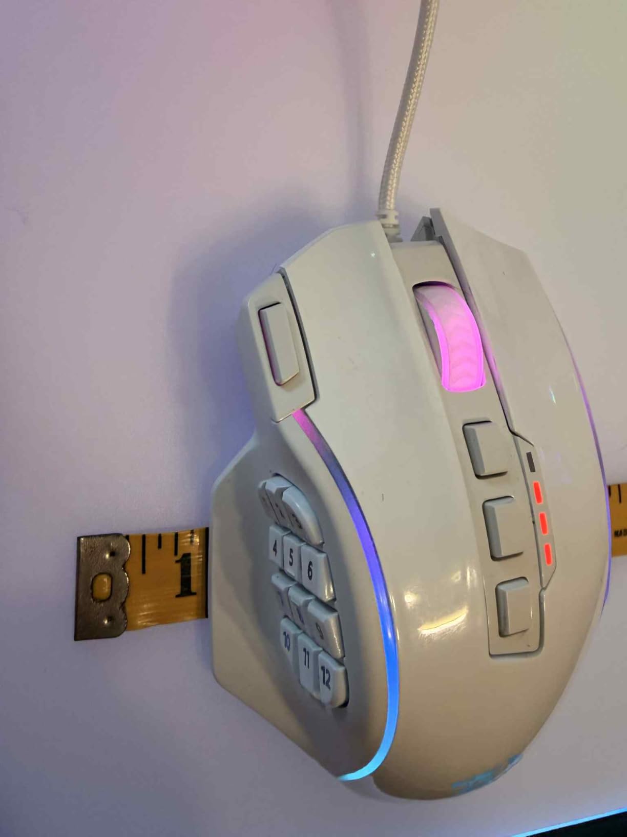 Redragon Wireless Gaming Mouse, MMO Gaming Mouse UP 16,000 DPI, 16 Macro Programmable Buttons, RGB Rechargeable with 12 Side Buttons, 70Hrs for PC Laptop MOBA FPS, M901P-KS customer photo 2