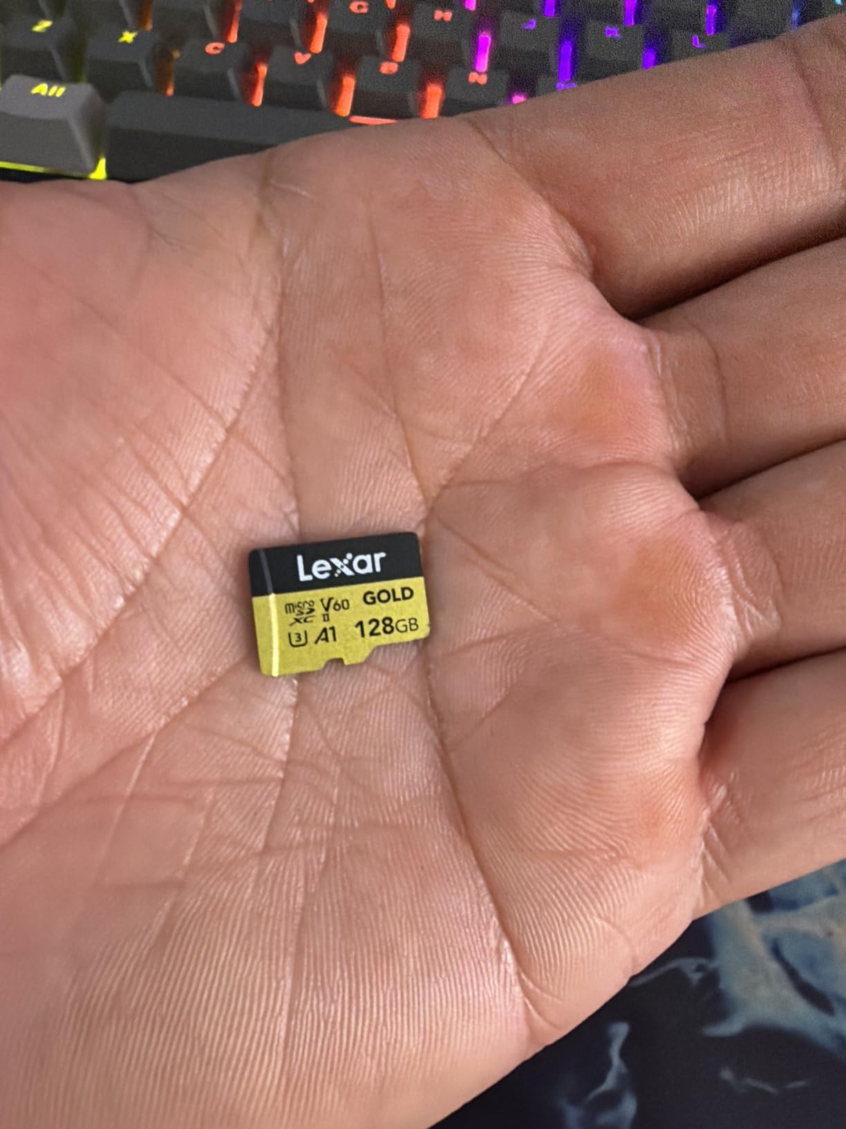 Lexar 128GB Gold Micro SD Card, 280MB/s Read, 4K, V60, UHS-II, A1 customer photo 2