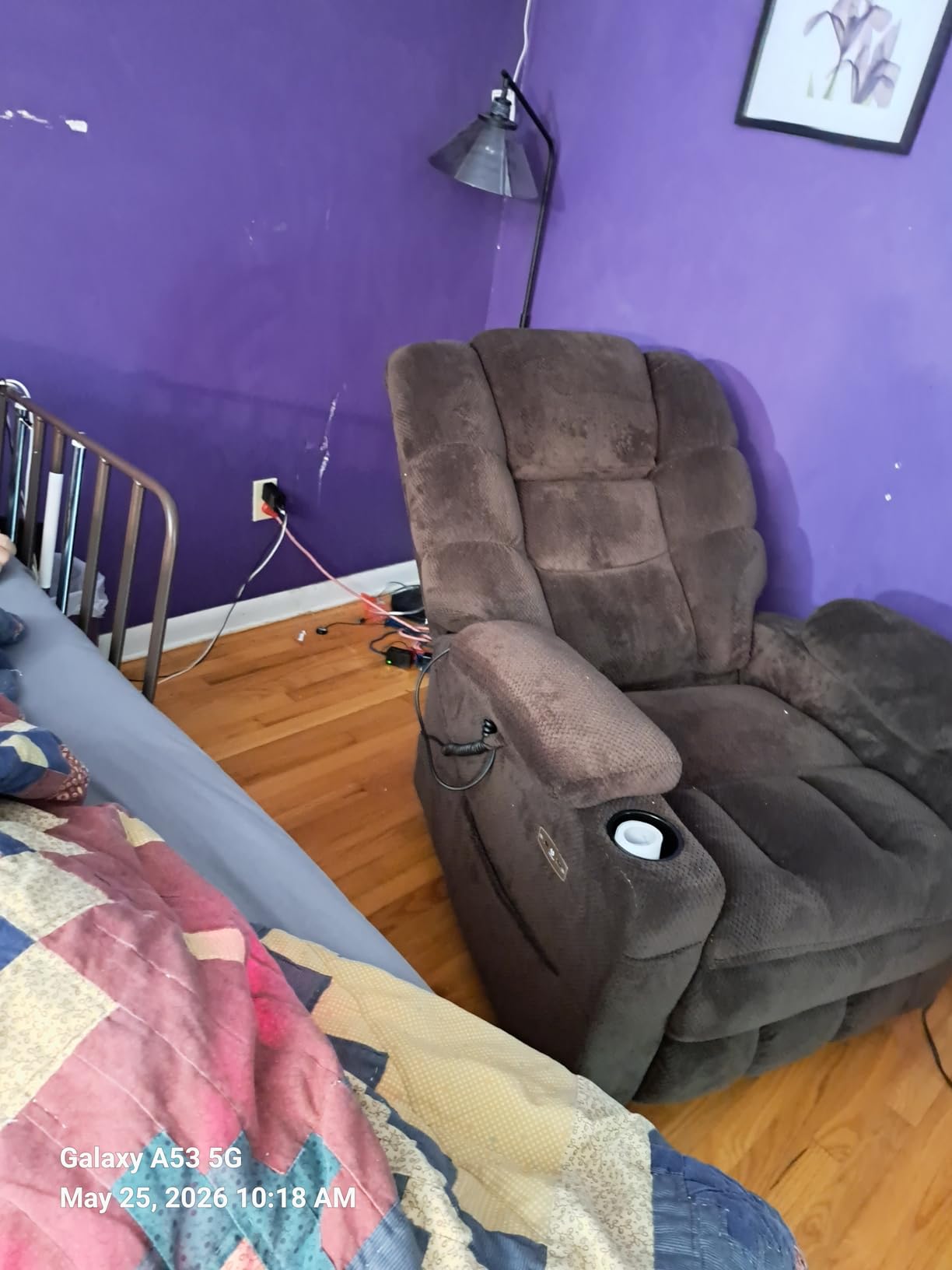 MCombo 3 Motor Power Lift Recliner, Heat and Massage, 7634, Large customer photo 2