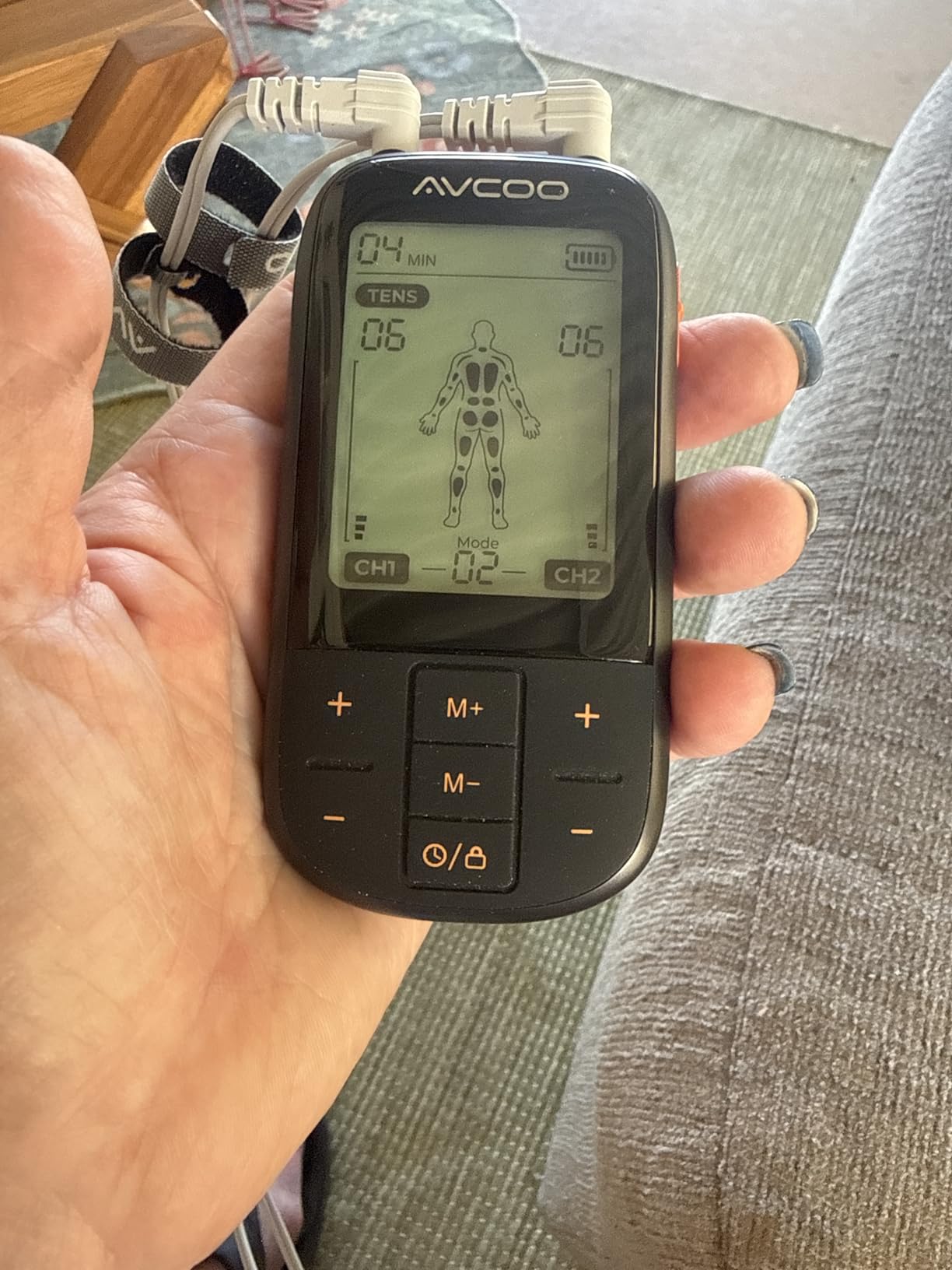 AVCOO 3-in-1 TENS Unit Muscle Stimulator with 30 Modes for Pain Relief | 40 Intensities TENS Machine for Drug-Free & Gradual Back Pain Relief Therapy, EMS Unit Massager with 12 TENS Electrode Pads customer photo 2