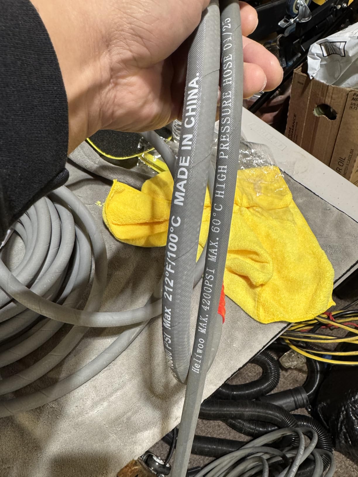 1/4’’ Pressure Washer Hose 50FT, Steel Wire Biaided Hose 4200PSI customer photo 1
