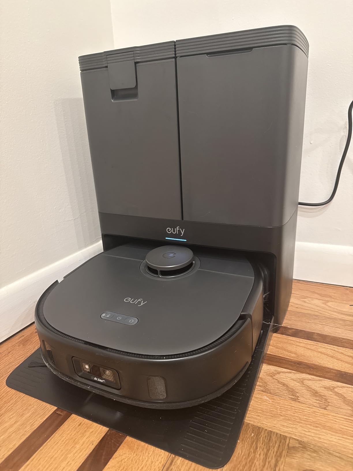 eufy X10 Pro Omni Robot Vacuum and Mop Combo, Dual Mops with 12 mm Auto-Lift | 8,000 Pa Suction, Carpet Detection, AI Obstacle Avoidance, Auto Mop Washing, Auto Drying, Self-Emptying customer photo 1