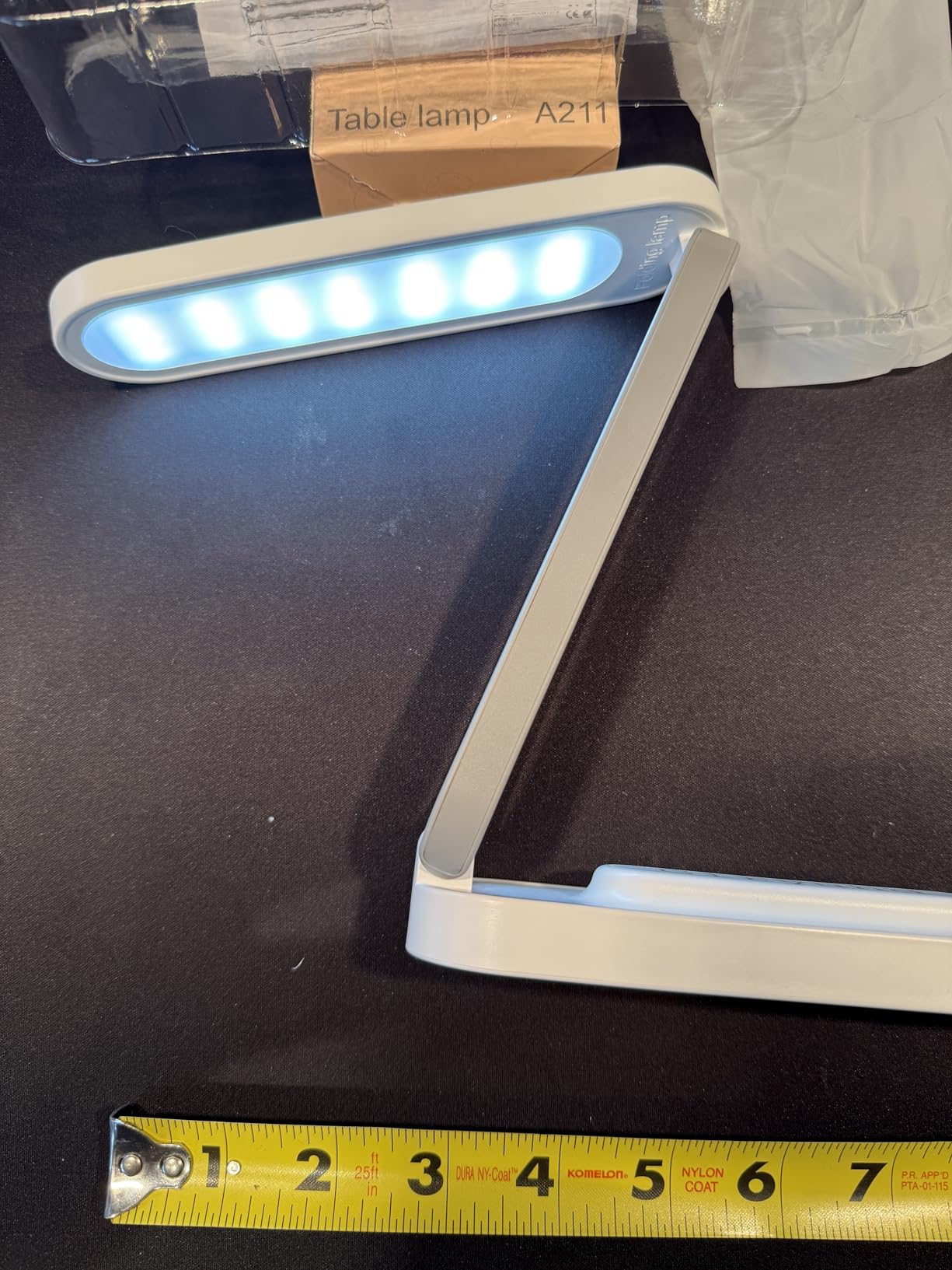 Giryuhd LED Desk Lamp for Office Home & Battery Operated Lamp Rechargeable Lamp Foldable & Portable Light, LED Desk Light Strip, 3 Brightness Dimmable Small Desk Lamp Wireless Reading Lamp (White) customer photo 1