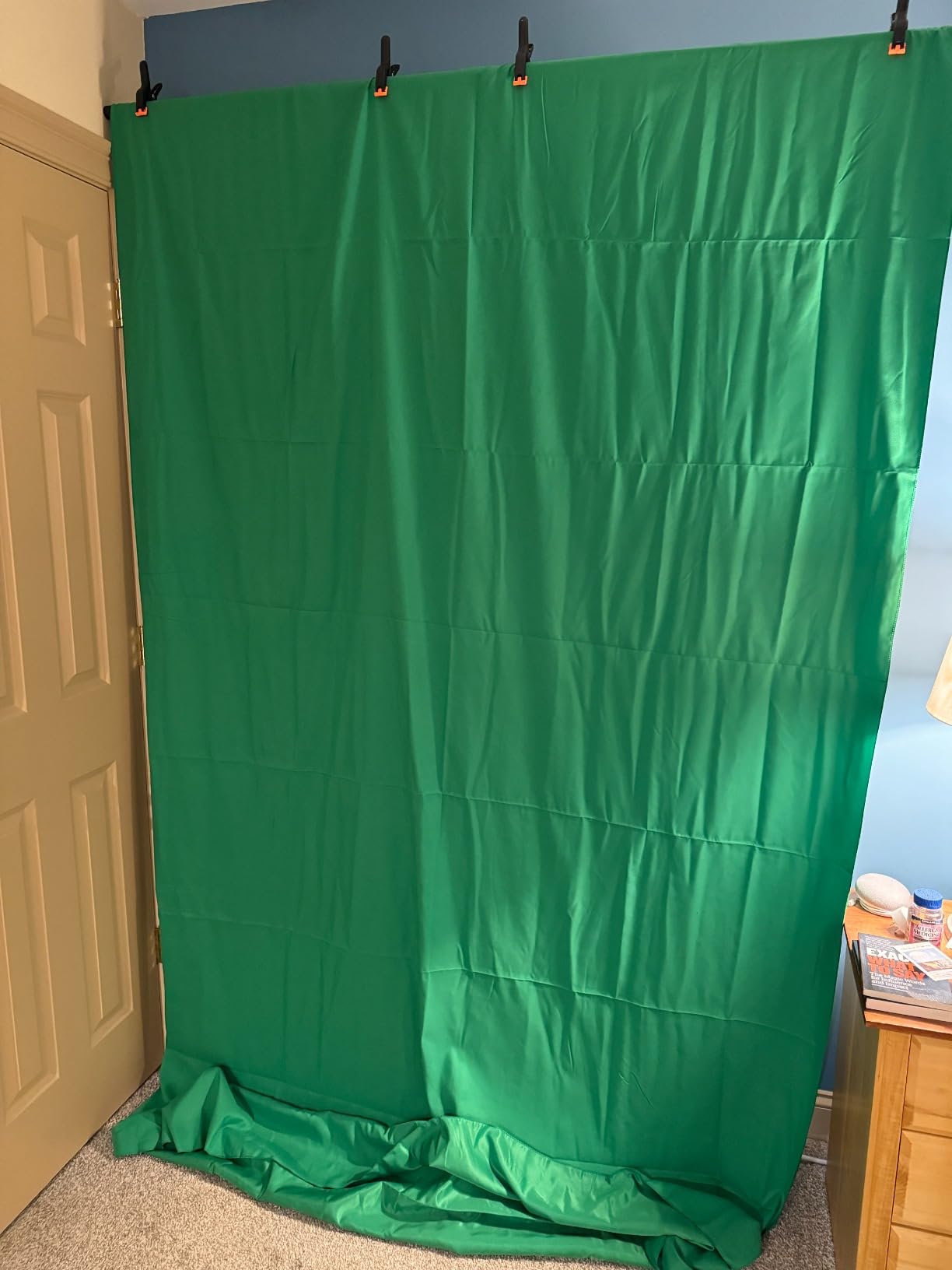Forlogic Green Screen Backdrop Kit with Stand, 8x7.2ft Portable GreenScreen Background Stand for Streaming Video and Photography Shoots customer photo 1