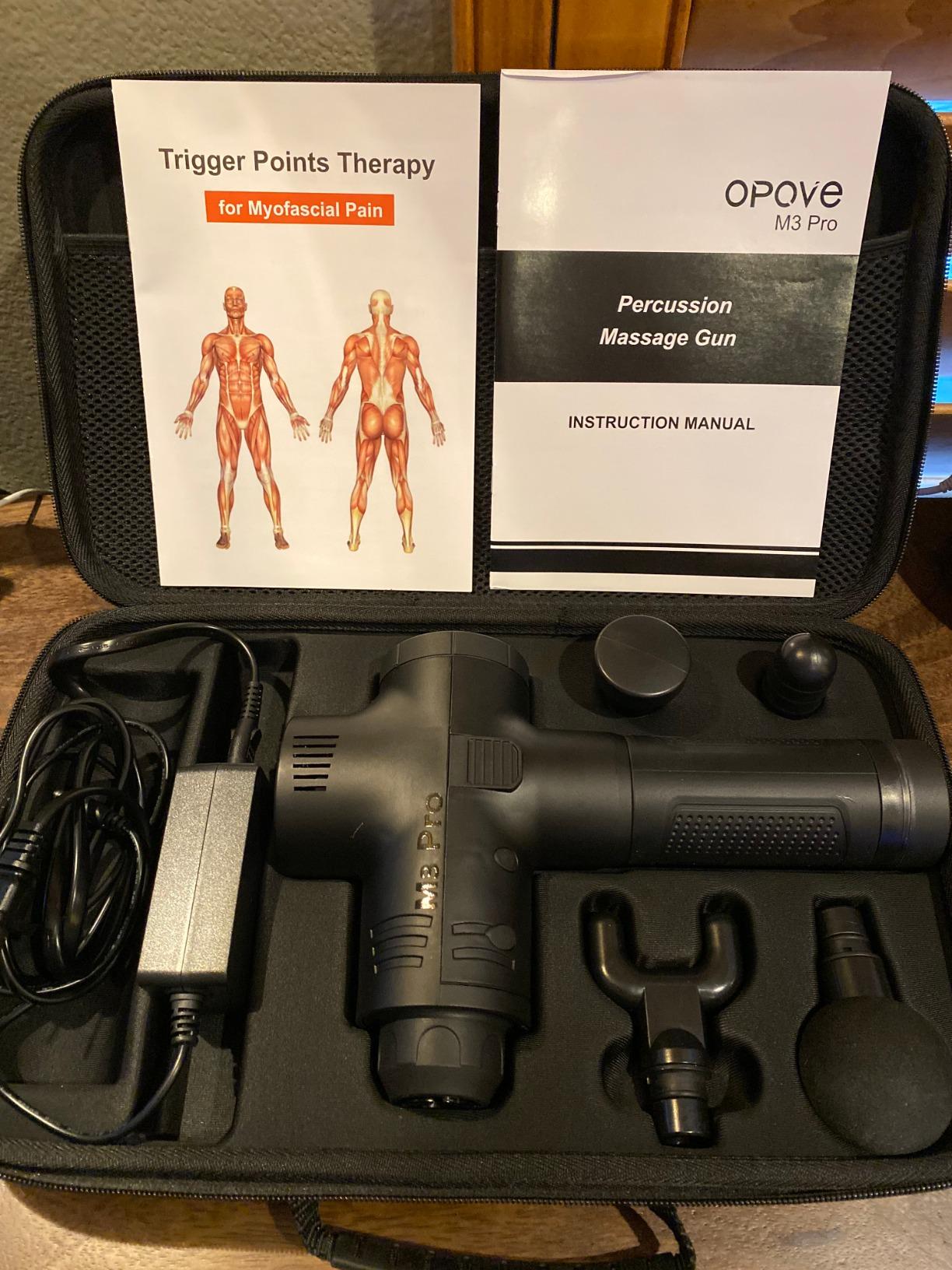 Opove M3 Mini Massage Gun for Back Pain Relief with Facial Mode, 7mm Amplitude, 4 Vibration Levels, Ultralight and Rechargeable Fascia Gun customer photo 1
