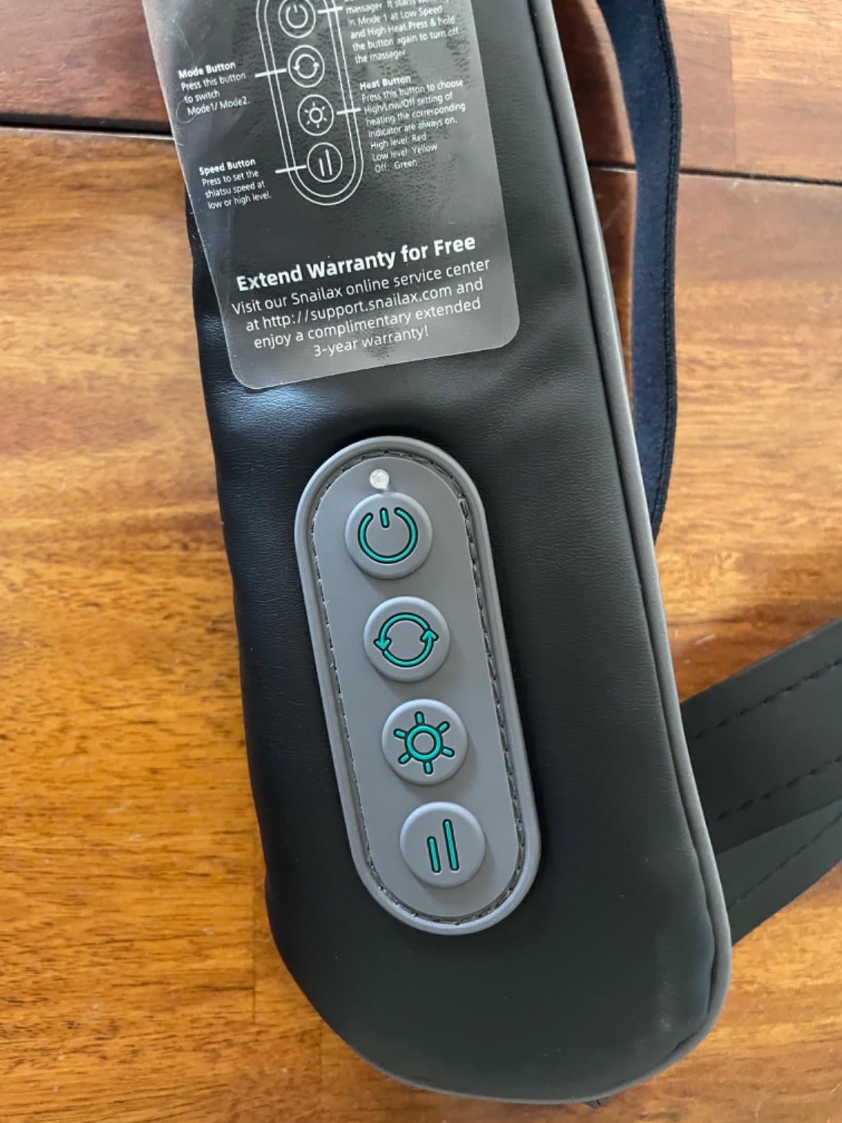 Cordless 4D Shiatsu Neck & Shoulder Massager with Heat, Home Office Travel customer photo 1