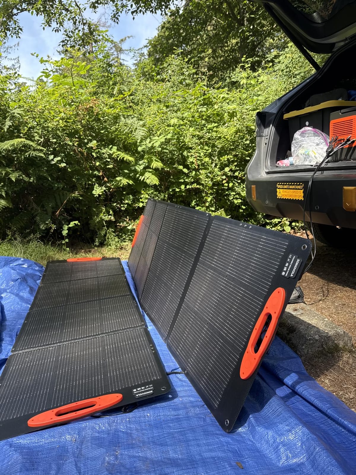 SOKIOVOLA [Upgraded] Foldable Solar Panels 50W Portable Solar Panel Charger 3 Output Ports (USB-A USB-C DC) Folding Solar Panel for Camping Hiking RV Outdoor Activities customer photo 1