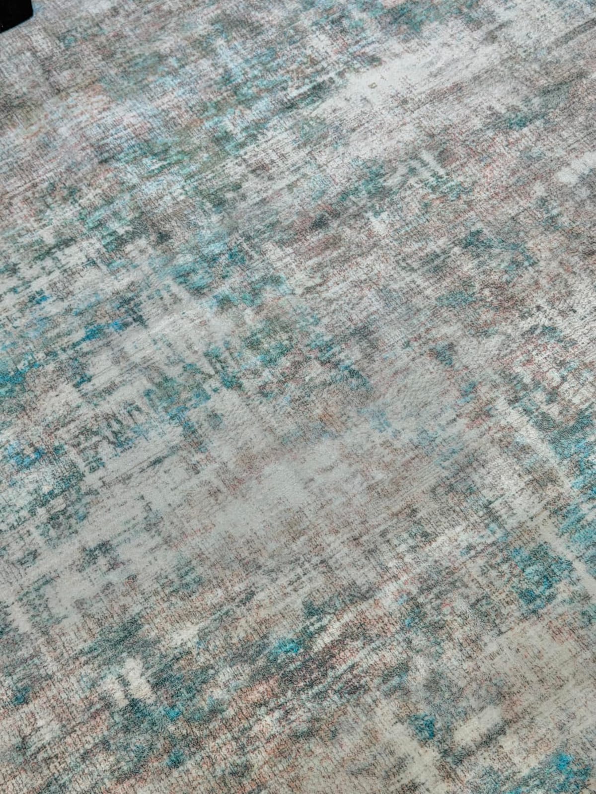 8x10 Area Rugs for Living Room: Washable Abstract Black Grey Gold Carpet customer photo 1