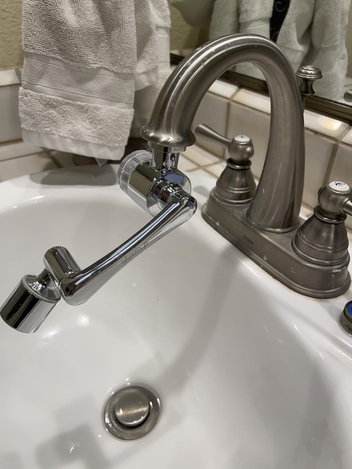 Frizzlife Water Filter for Sink Faucet Extender, NSF/ANSI 372, 9pcs Filter Reduce 99% Chlorine, 1080° Rotating Brass Swivel Aerator, 2 Modes Spray Faucet Filter for Skin Kitchen Bathroom Sink, FF1080 customer photo 1