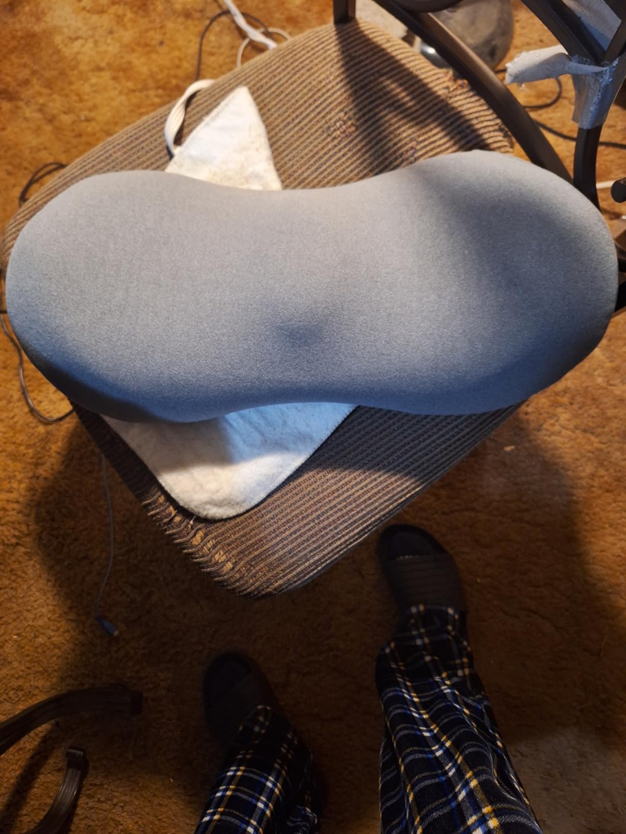 kasney Lumbar Support Pillow for Office Chair, Back Support Pillow, Gray | Memory Foam Lumbar Pillow for Low Back Pain Relief, Ergonomic Streamline Car Seat, Office Chair, Recliner and Bed customer photo 1