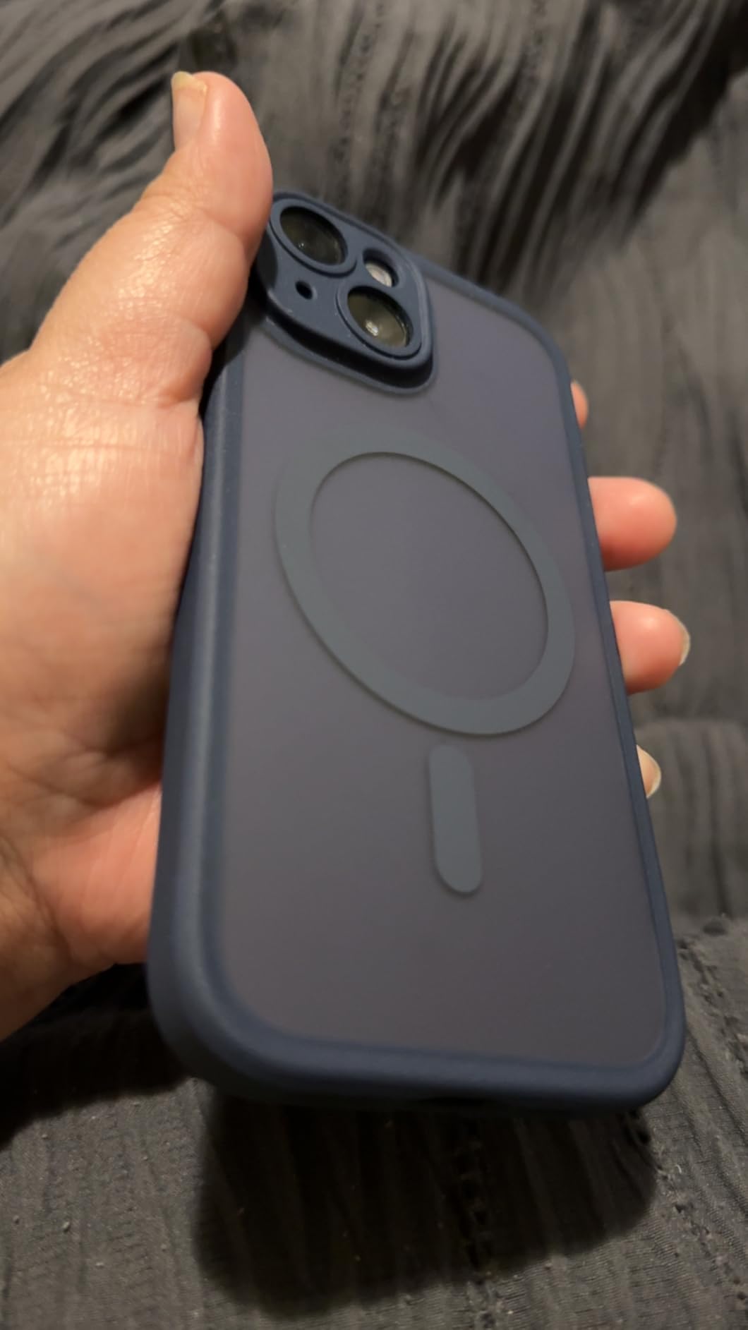 TOCOL for iPhone 14 Case, Compatible with MagSafe, Black | Built-in Magnets, Full Camera & Military-Grade Protection, Anti-Slip Shockproof Translucent Matte Back Phone Cover customer photo 2