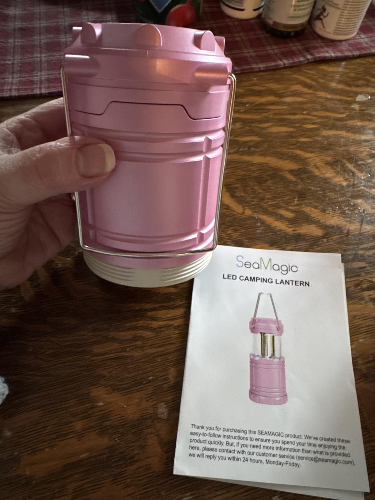 1-Pack LED Pink Camping Lantern customer photo 2