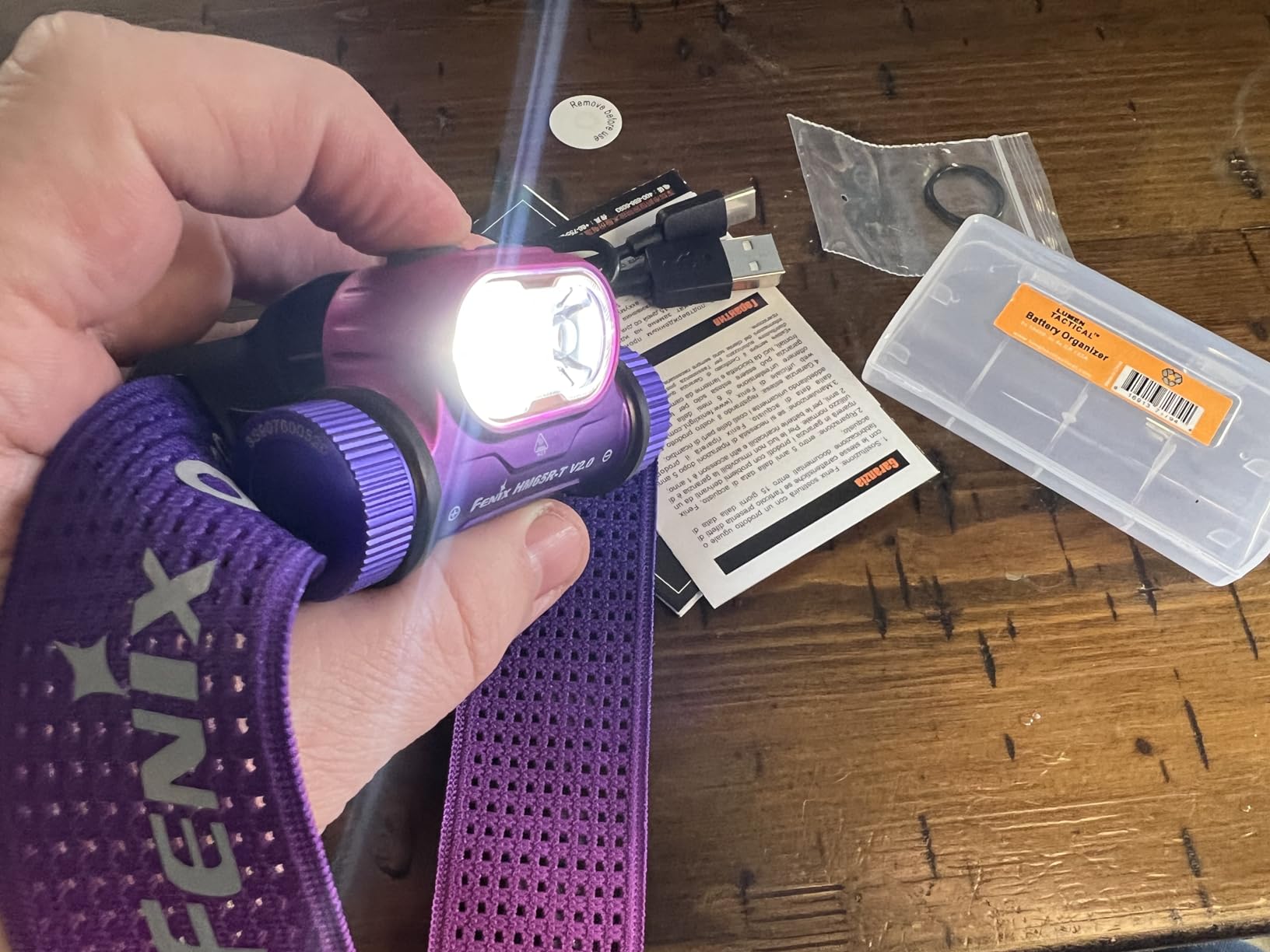 Fenix HM65R-T V2.0 Running Headlamp, 1600 Lumen White Light and Warm White Dual Beams, USB-C Rechargeable, Lightweight Long Runtime for Trail Running, with Organizer (Black) customer photo 2