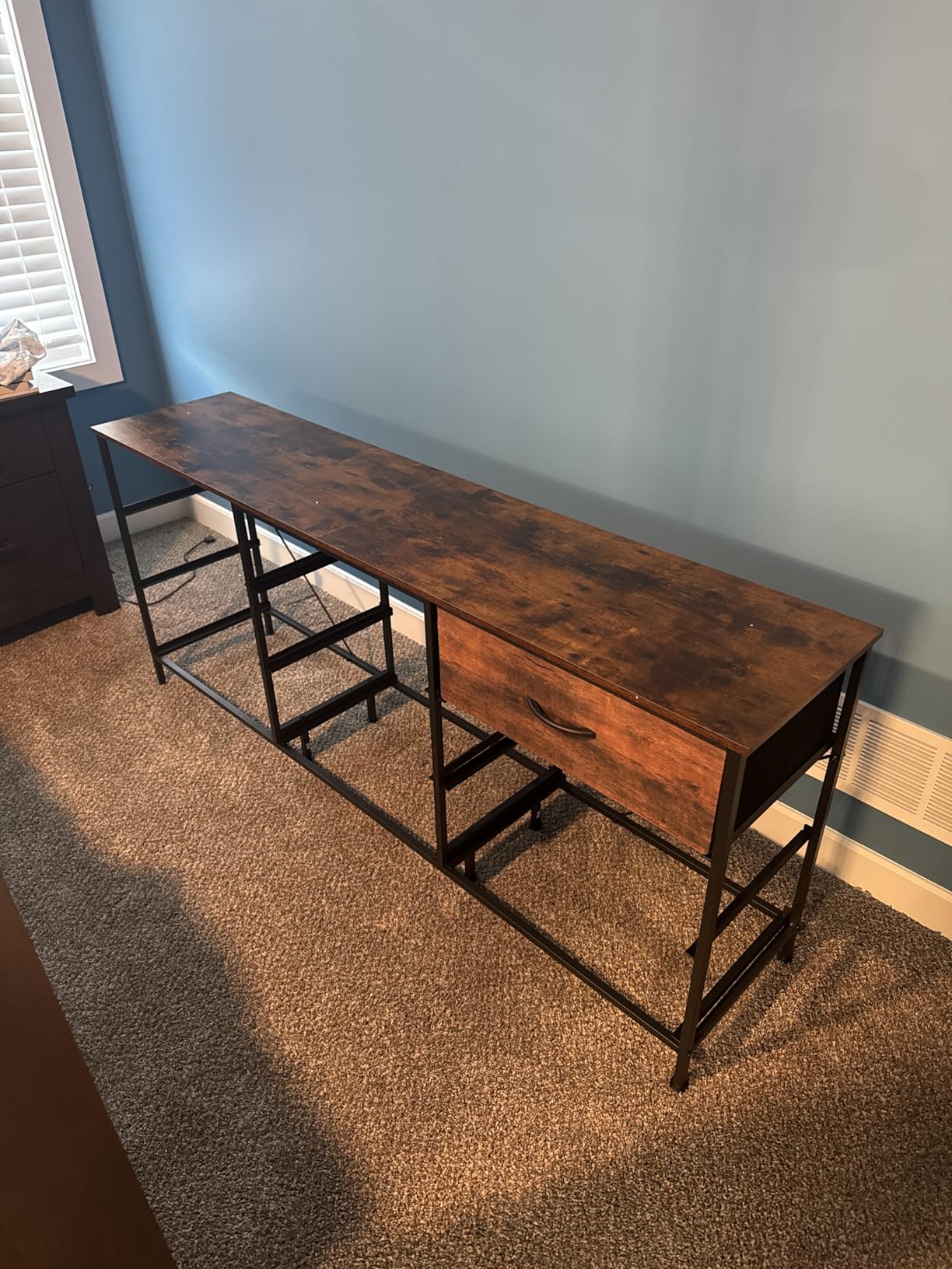Huuger 63 Inch Dresser for Bedroom, Dresser for Closet with 9 Fabric Drawers, Large TV Stand for 55, 65, 70 Inch TV, Entertainment Center with Storage, Wide Long Chest of Drawers, Rustic Brown customer photo 1