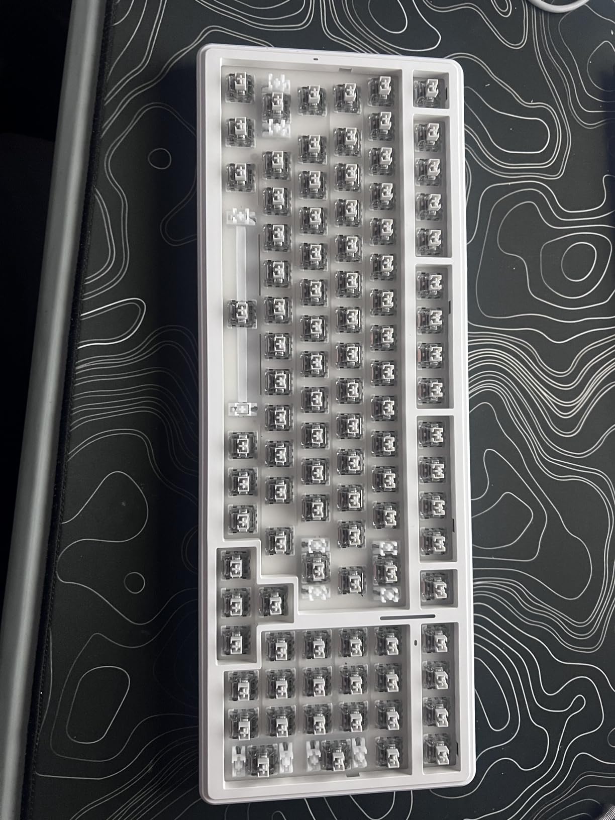 AULA F99 Wireless Mechanical Keyboard, Hot Swappable Custom Keyboard,Pre-lubed Linear Switches,Gasket Structure,RGB Backlit Gaming Keyboard (Blue&White) customer photo 1