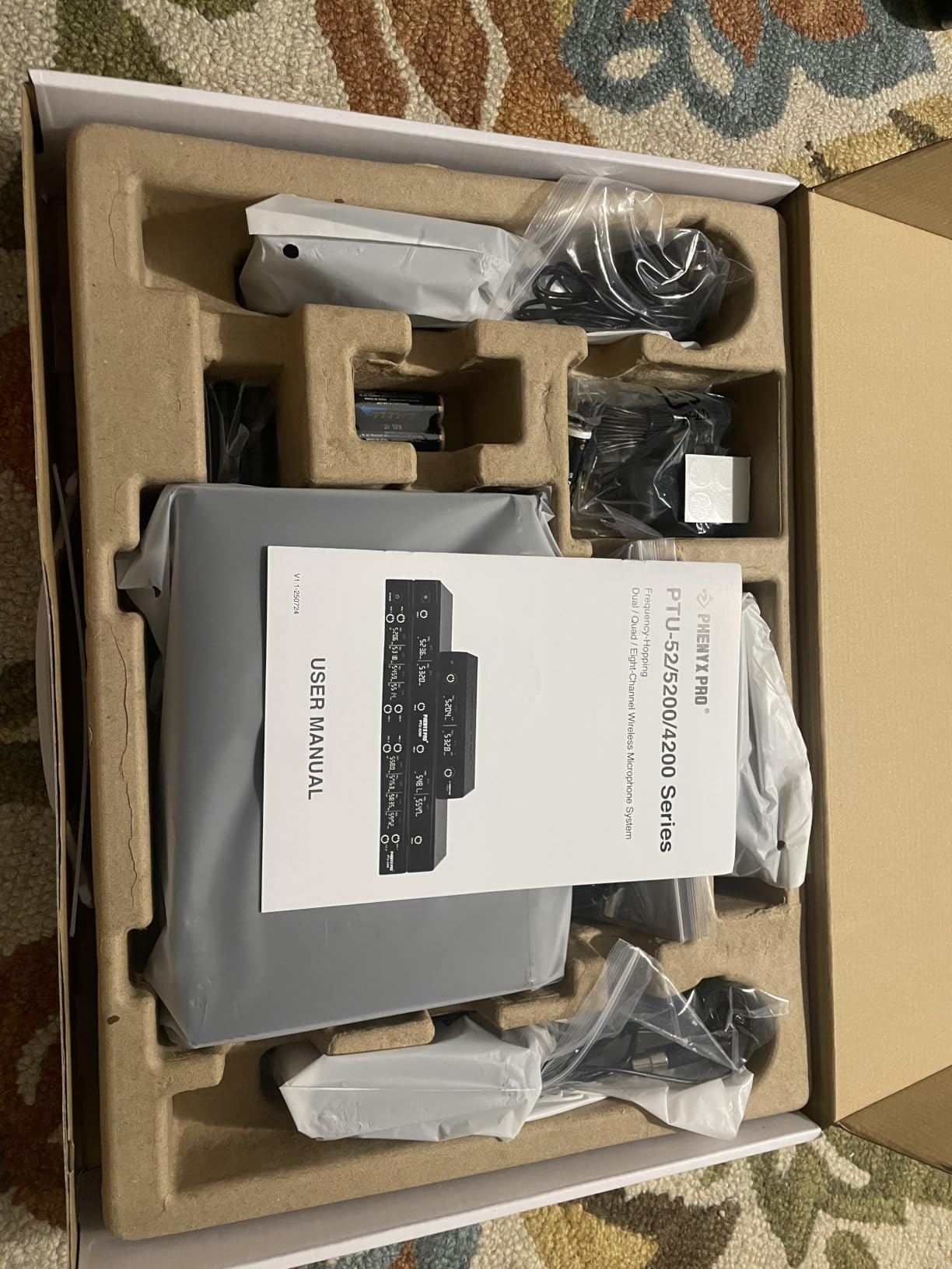 Phenyx Pro UHF Wireless Microphone System w/ 2x30 Tunable Frequencies, Metal Cordless Mic Set, 200 ft Range, 2 Bodypacks & Headsets/Lapel Mics for Speaking, Singing, Church, DJ (PTU-52-2B) customer photo 1