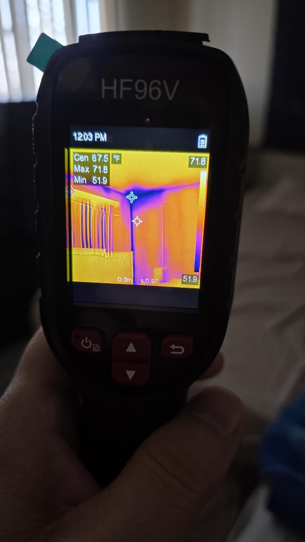 HF96V Thermal Camera with Visual Camera & Laser Pointer, Intelligent Scene Detection, 240 * 240 Super Resolution Thermal Imaging Camera,25 Hz, 50° FOV, -4°F to 1022°F, IP54 Infrared Camera customer photo 1