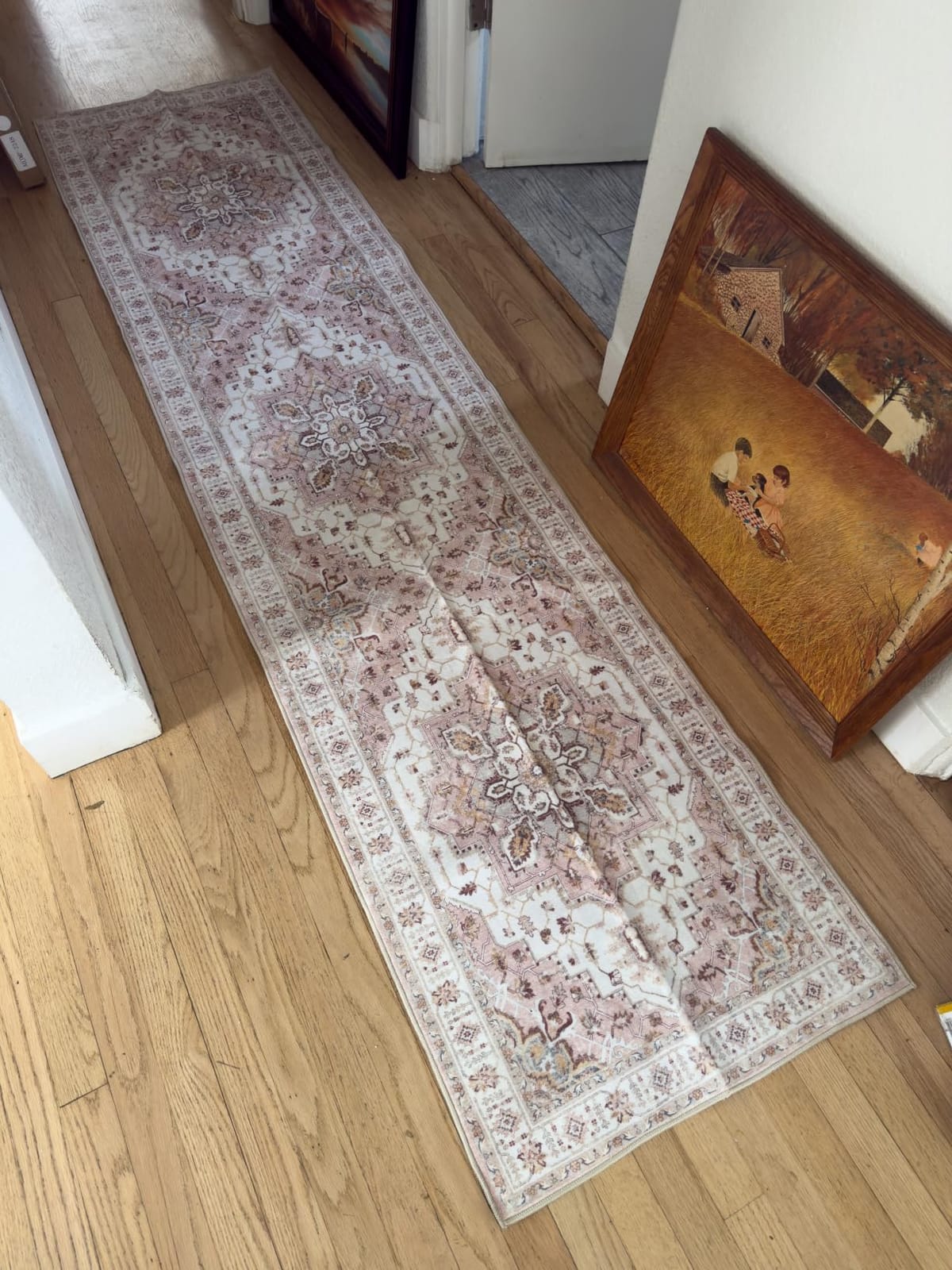 Madane 8x10 Area Rugs for Living Room, Non-Slip Washable Rug, Turmeric/Grey customer photo 1