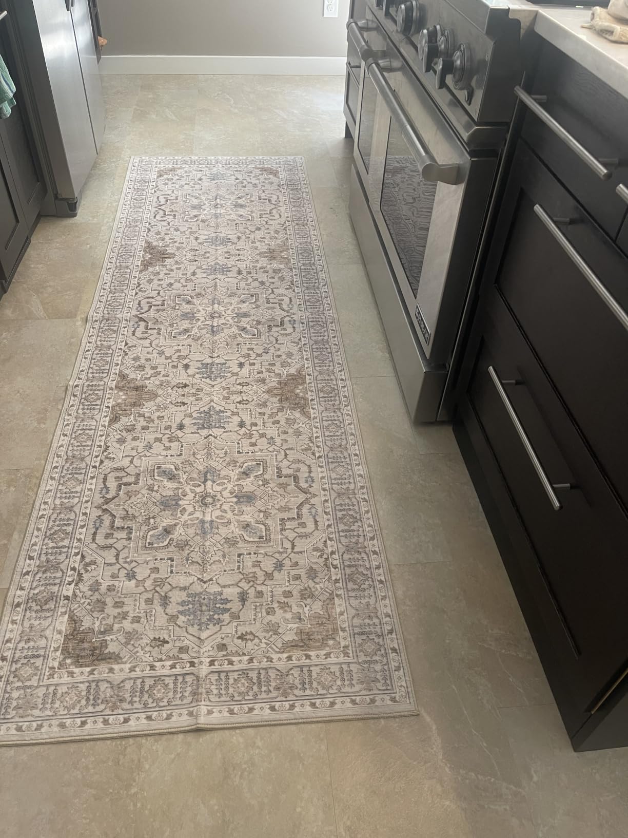 Madane 8x10 Area Rugs for Living Room, Non-Slip Washable Rug, Turmeric/Grey customer photo 2