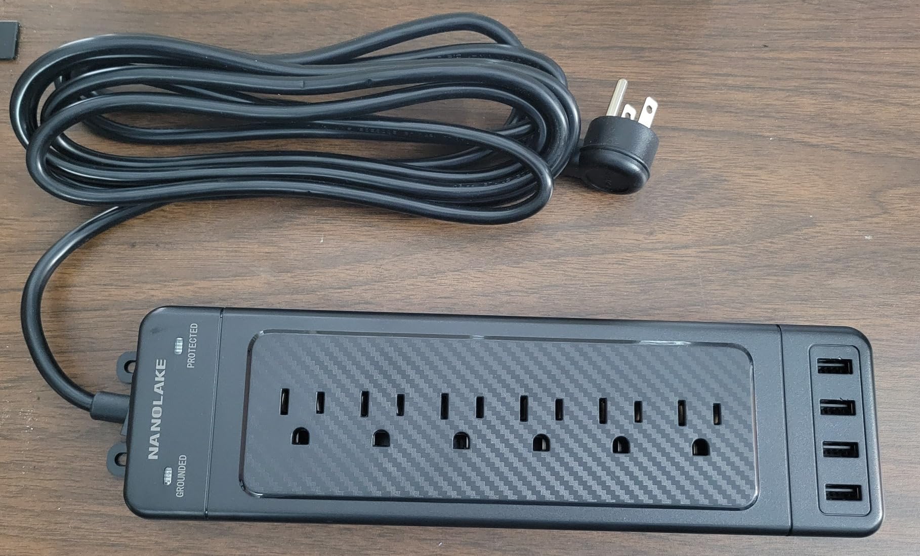 Surge Protector Power Strip 10ft Cord/High Joules Surge Protection (4800J) /Heavy Duty/Multiple outlets/Mountable/ 18AC/15A/USB A+C(PD20W), Flat Plug, Commercial, Industrial, Office, Home, Black customer photo 2