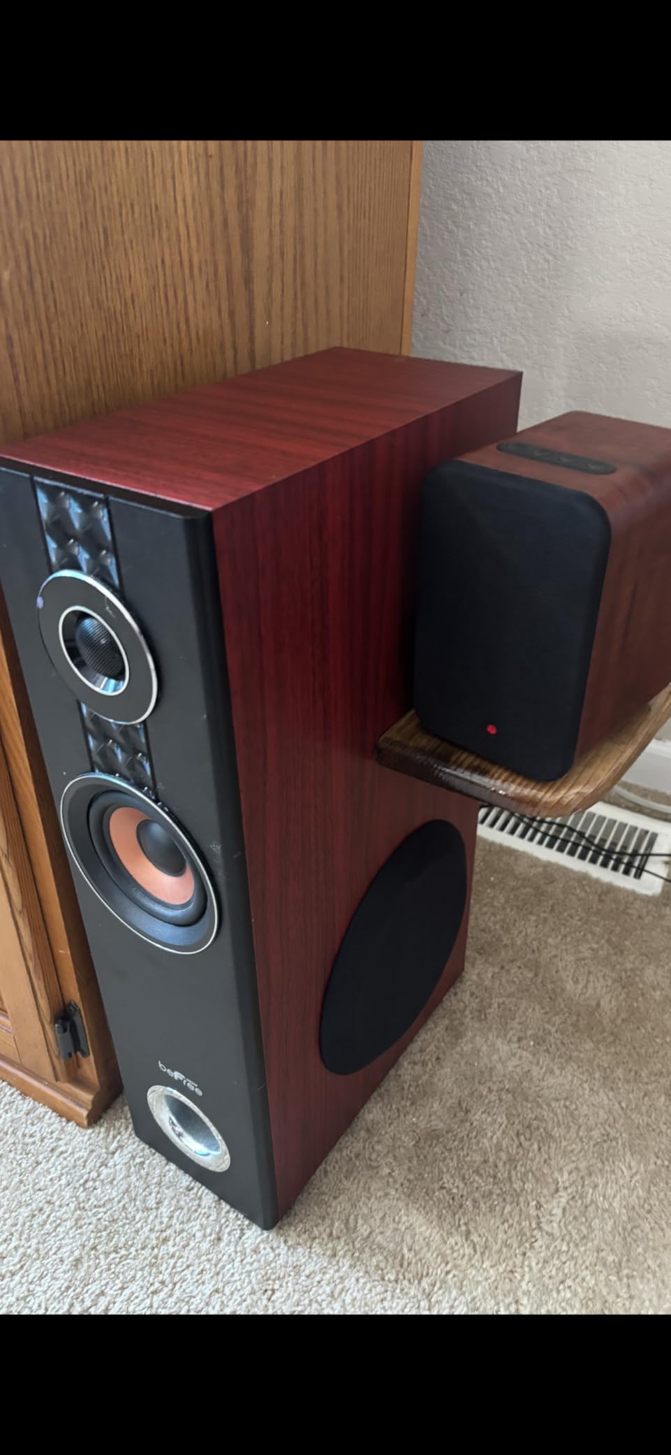 RIOWOIS Powered Bookshelf Speakers, Desktop Speakers for Record Player | 40W, 2.75