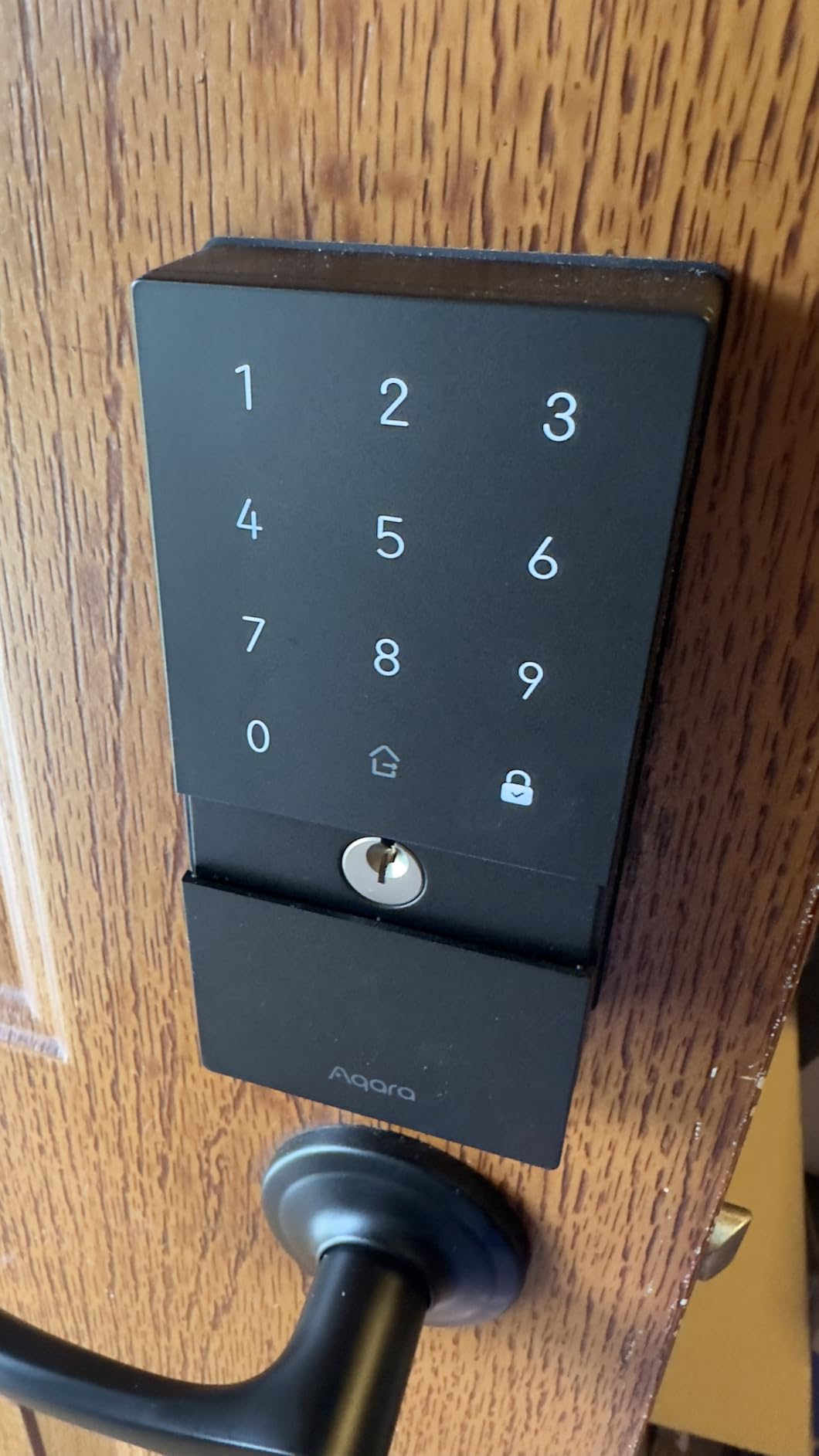 Aqara Smart Lock U50, Apple Home Key, Keyless Entry Deadbolt, Black | Matter Over Thread, Keyless Entry Door Lock, Touchscreen Keypad, IP65 Weatherproof, Supports Apple HomeKit, Alexa, Google customer photo 1