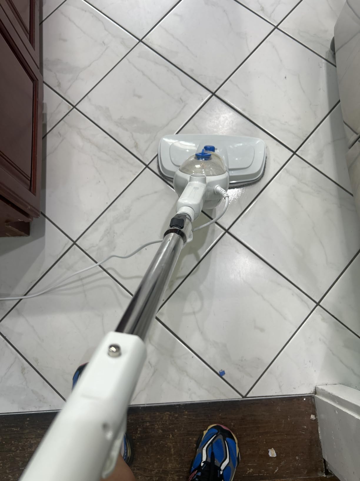 Steam Mop for Floor Cleaning, 10in1 Multi Purpose Handheld Steamer Cleaner Detachable for Vinyl, Laminate, Carpet, Tile Hard Floor Grout w/ 2 pad, 23ft Cord, 15oz Tank, Adjustable Steam & Height customer photo 2