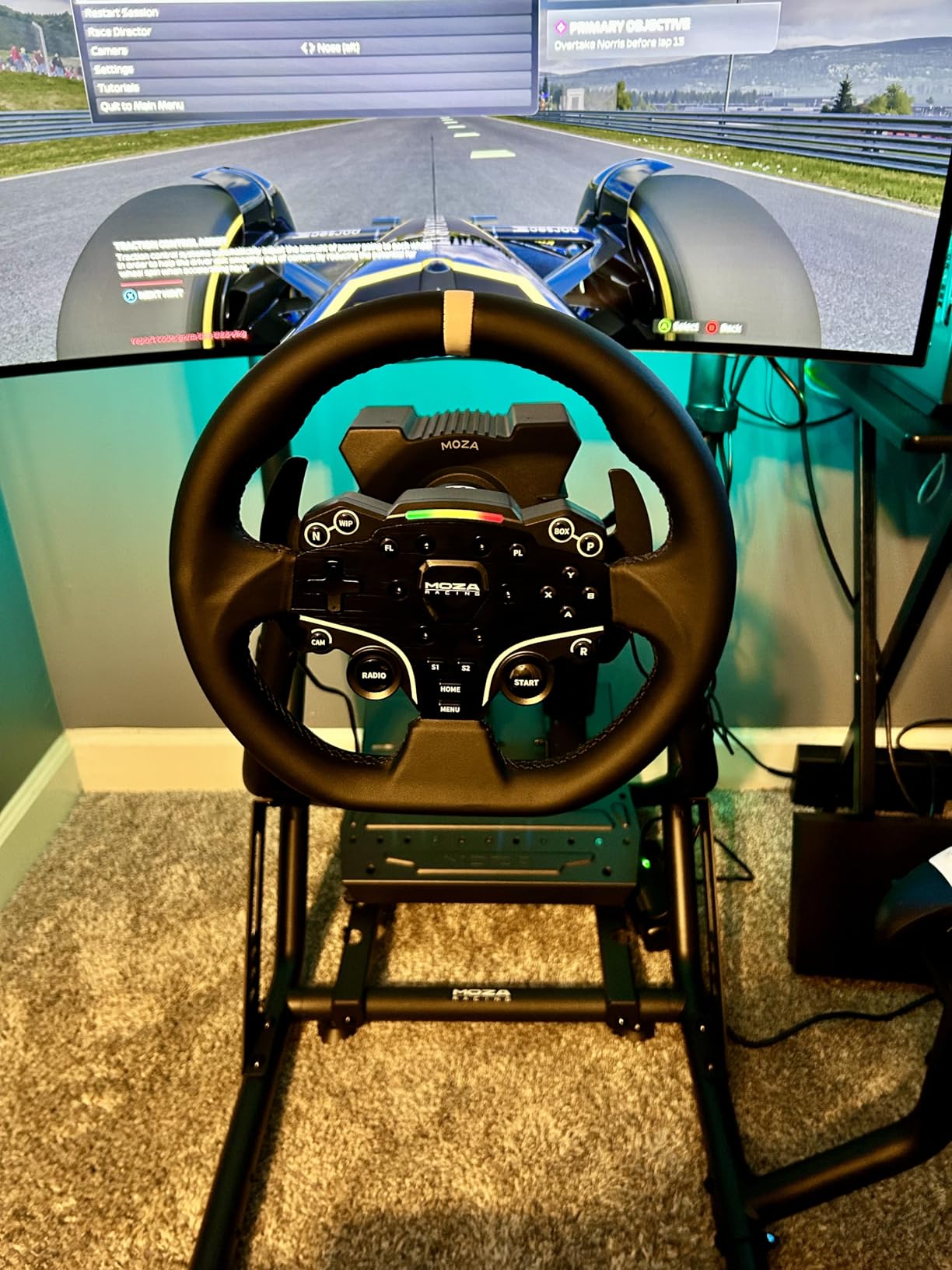 ARES WING Racing Simulator Cockpit, Sim Racing Wheel Stand with Seat, Red | Formula and GT Sim Racing Cockpit Compatible with Logitech, Moza, Fanatec, Thrustmaster, Racing Games on PS5, PS4, Xbox, PC customer photo 2