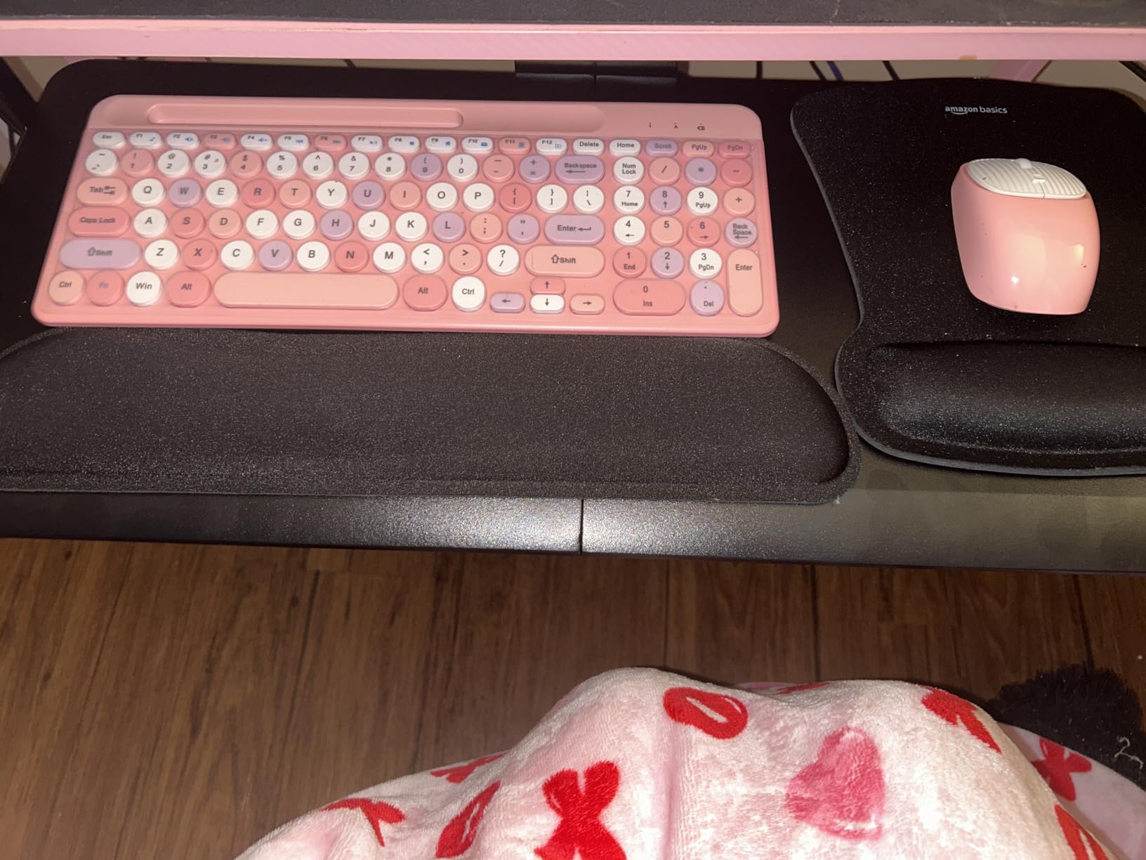 BONTEC Under Desk Keyboard Tray, Pull-Out Keyboard & Mouse Platform customer photo 1