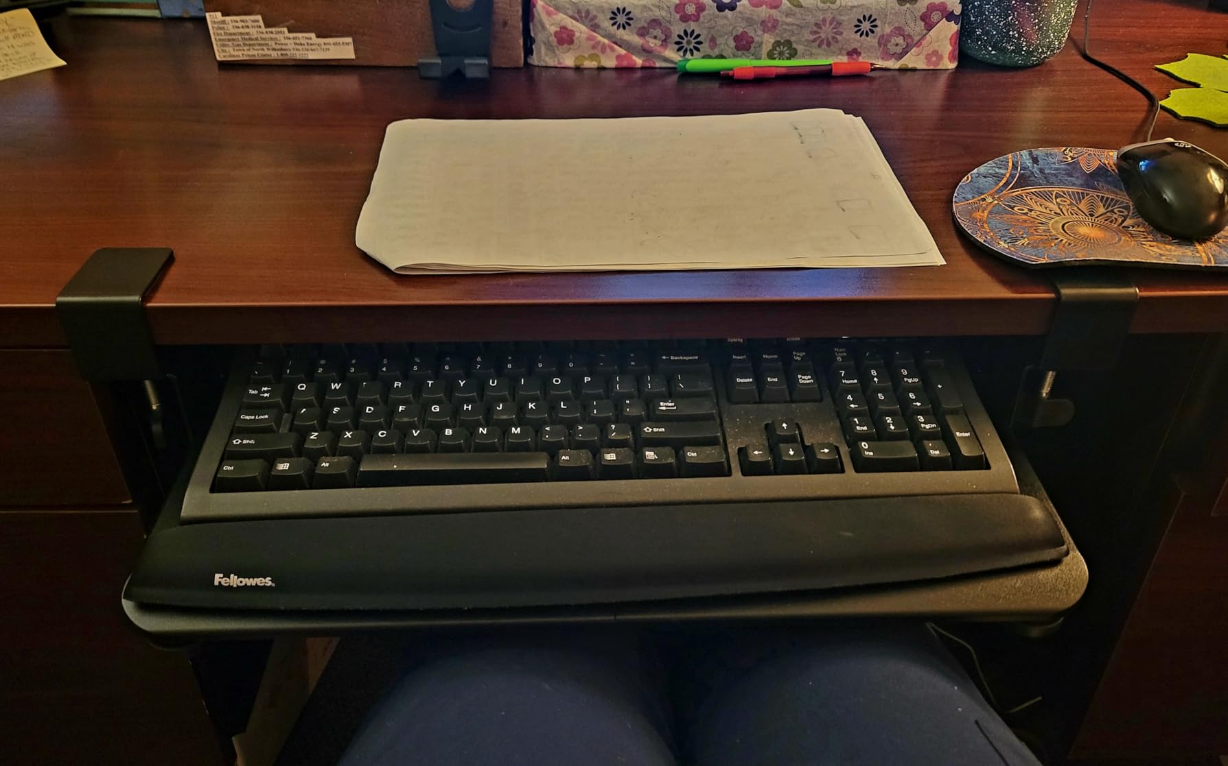 BONTEC Under Desk Keyboard Tray, Pull-Out Keyboard & Mouse Platform customer photo 2