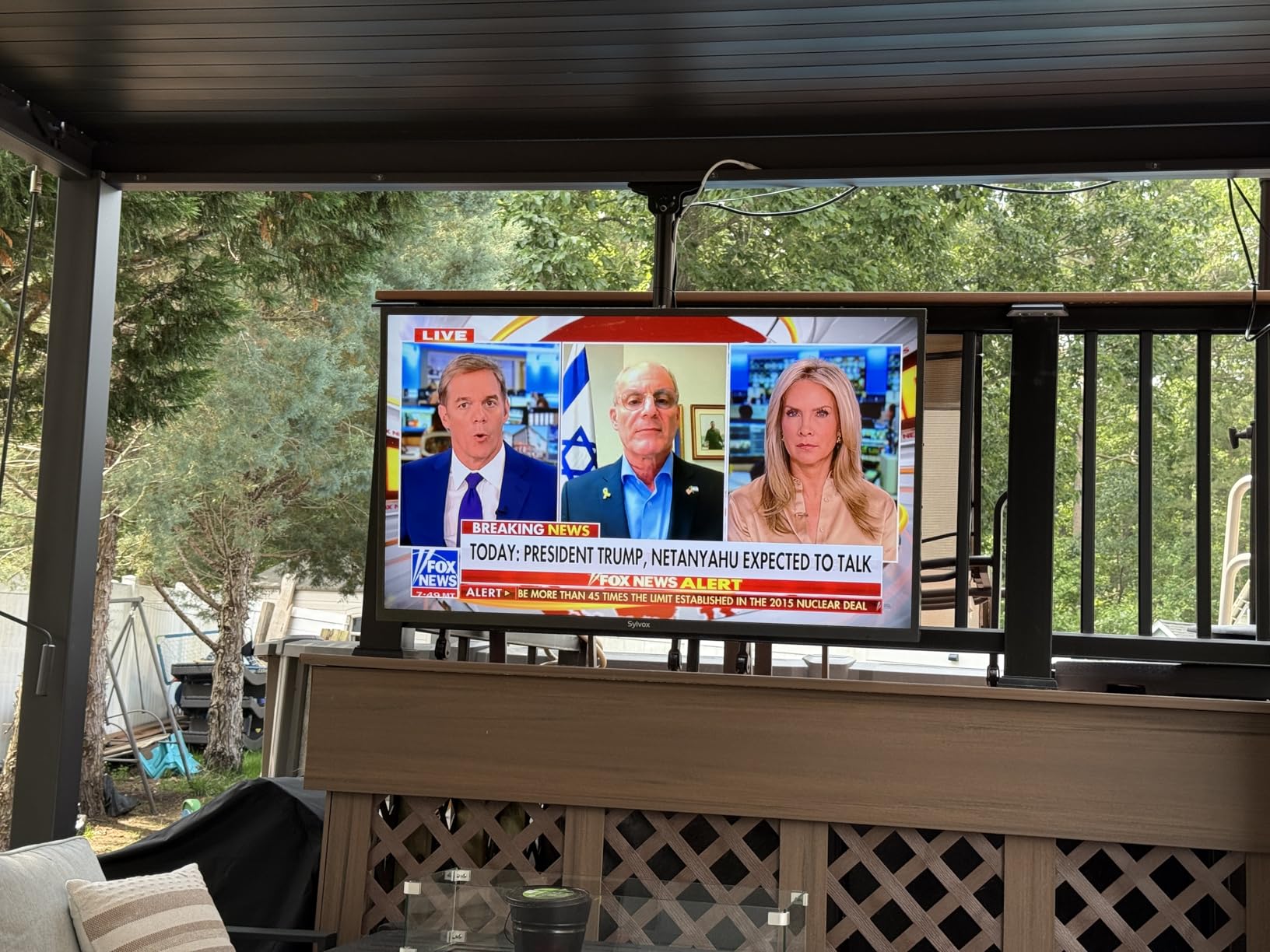 SYLVOX Outdoor TV, 65 inch 2000 nits Full Sun Outdoor TVs, Weatherproof TV | 4K Smart, IP56 Waterproof, Sunlight Readable, Support Dolby Vision Atmos, for Poolside Backyard Business (Pool Pro 3.0 /2026) customer photo 1