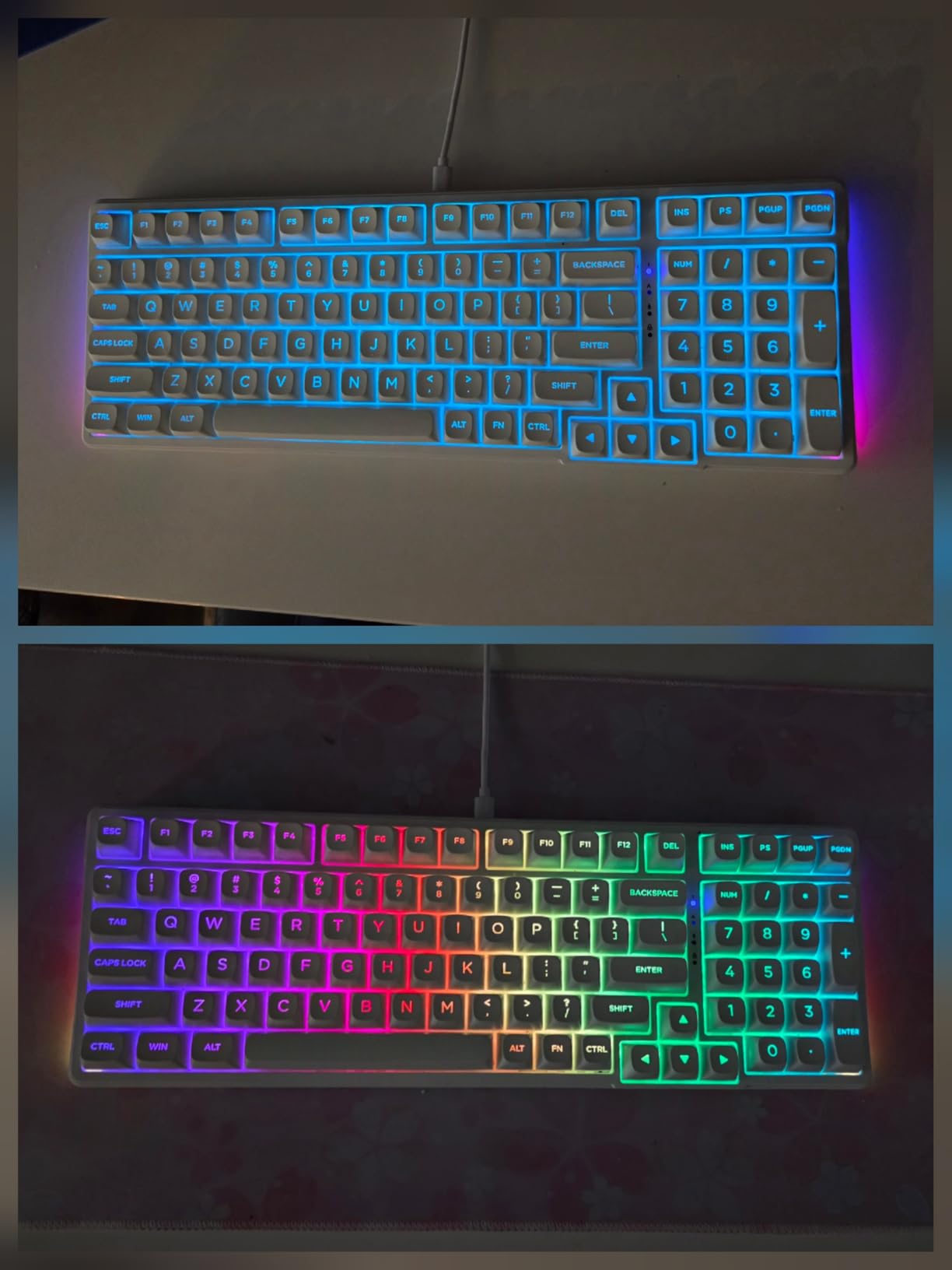 HUO JI E-Yooso Creamy Mechanical Keyboard Wired, RGB Backlit, White customer photo 2
