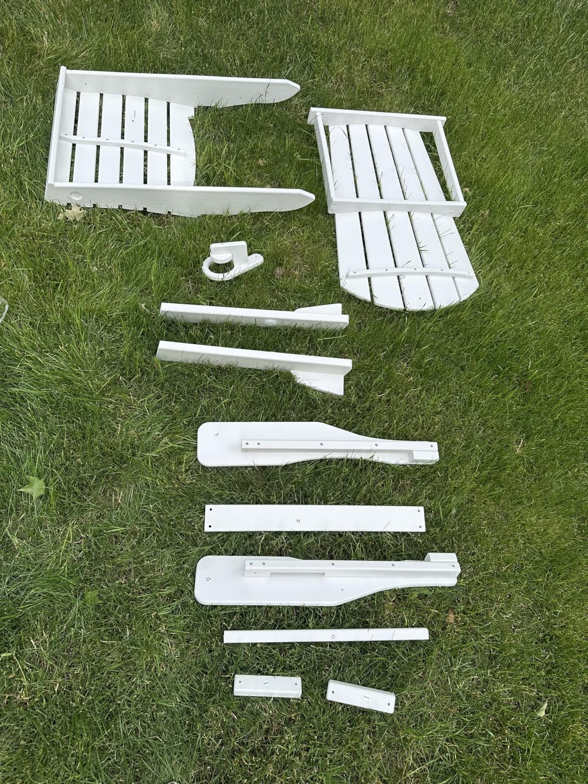 Plawdlik Folding Adirondack Chair Set of 4, Cup Holder,Wooden Textured ,Heavy All-Weather HDPE Comfortable Set Poolside Backyard Lawn Black customer photo 2