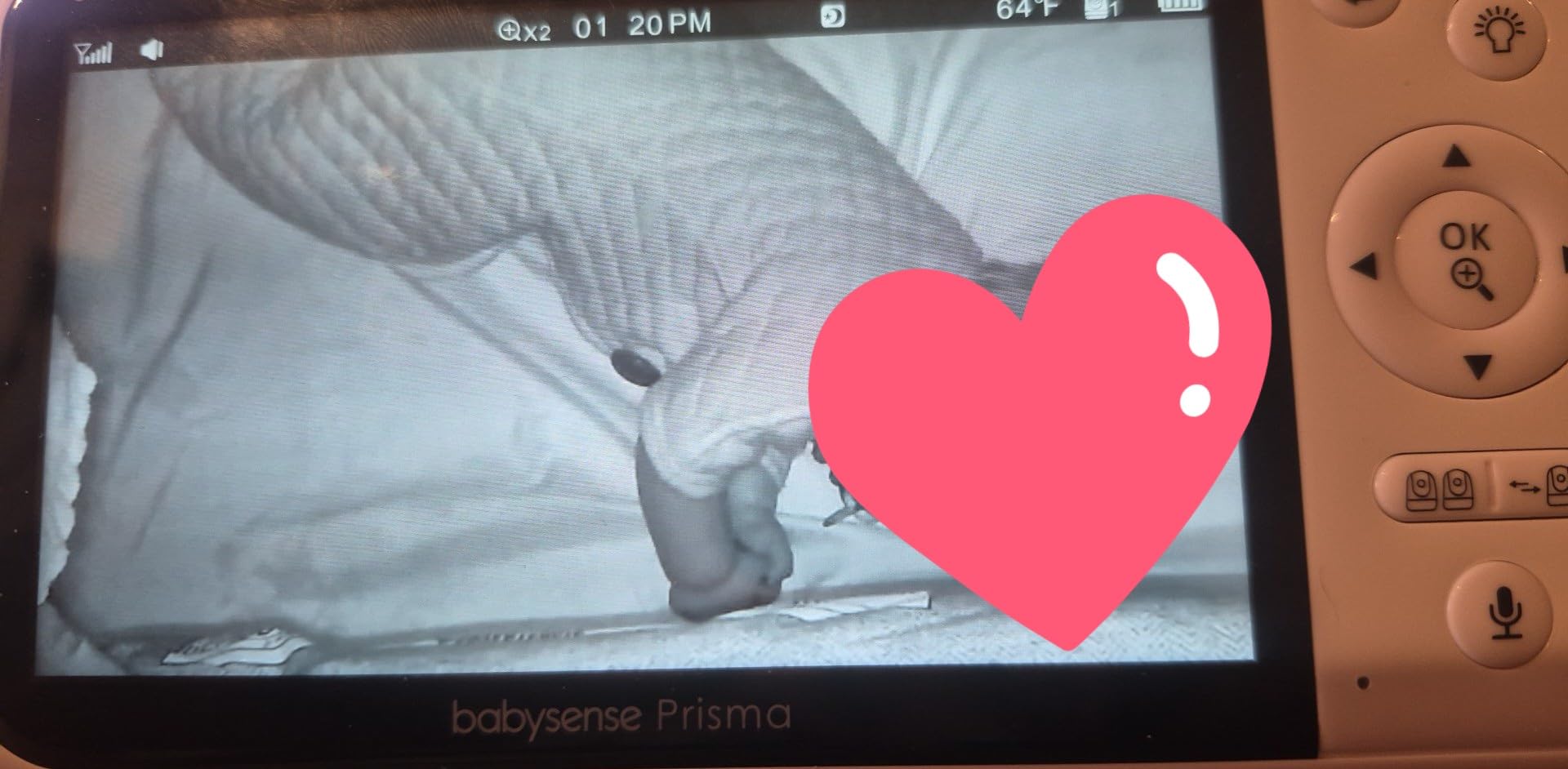Babysense Prisma Baby Monitor with Camera and Audio, 5” HD Video Baby Monitor with 2 Cameras, 6-Color Night Light, Split Screen, Sound Machine with White Noise & Lullabies, Secure No WiFi customer photo 1