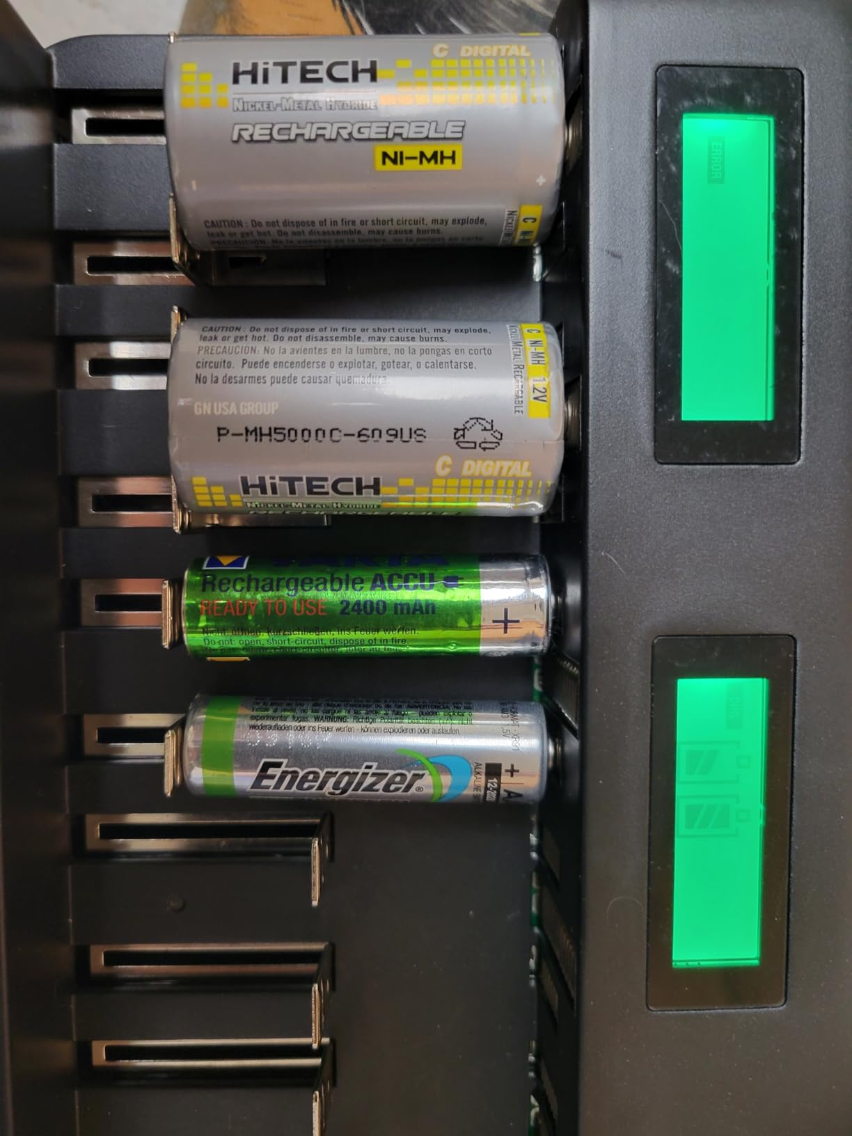 EBL AA AAA Battery Charger 12-Bay Independent LCD Charger for Ni-MH Ni-CD with Discharge Function customer photo 2