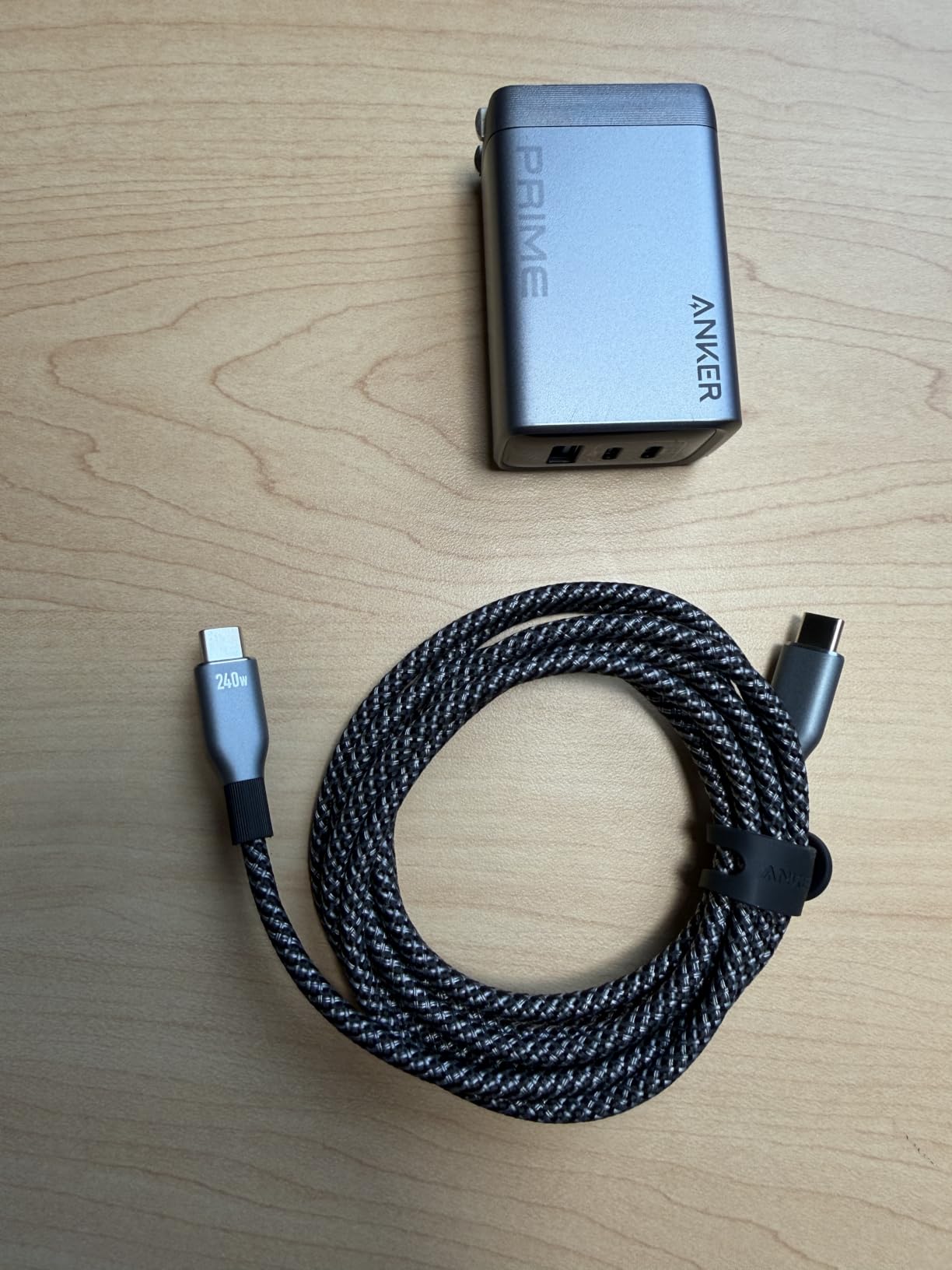 Anker Prime USB C to USB C Cable, 240W Fast Charging Durable Cable (6 ft) | USB 2.0 Upcycled Braided Nylon, 100-Year Bend Durability for iPhone 17 / 17 Pro / 17 Pro Max, MacBook, Galaxy, and More customer photo 2