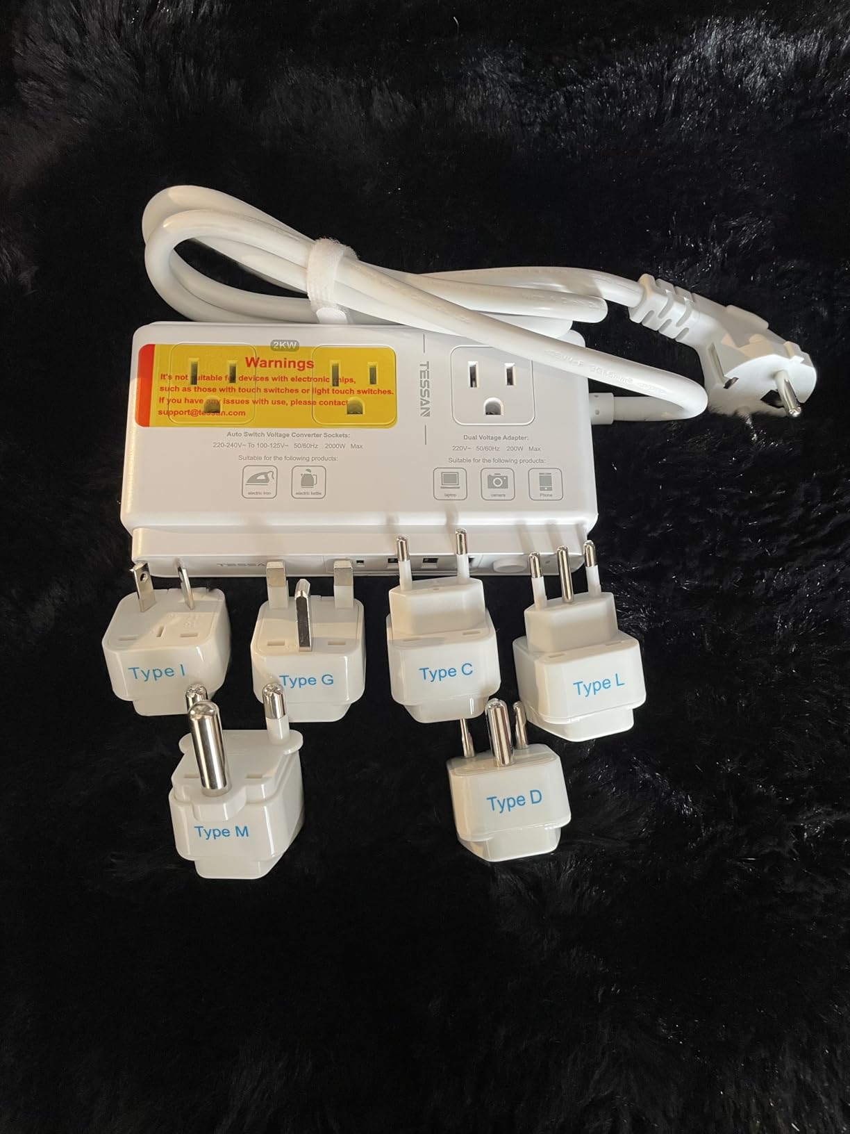 TESSAN 220V to 110V Voltage Converter, Universal Travel Adapter customer photo 1