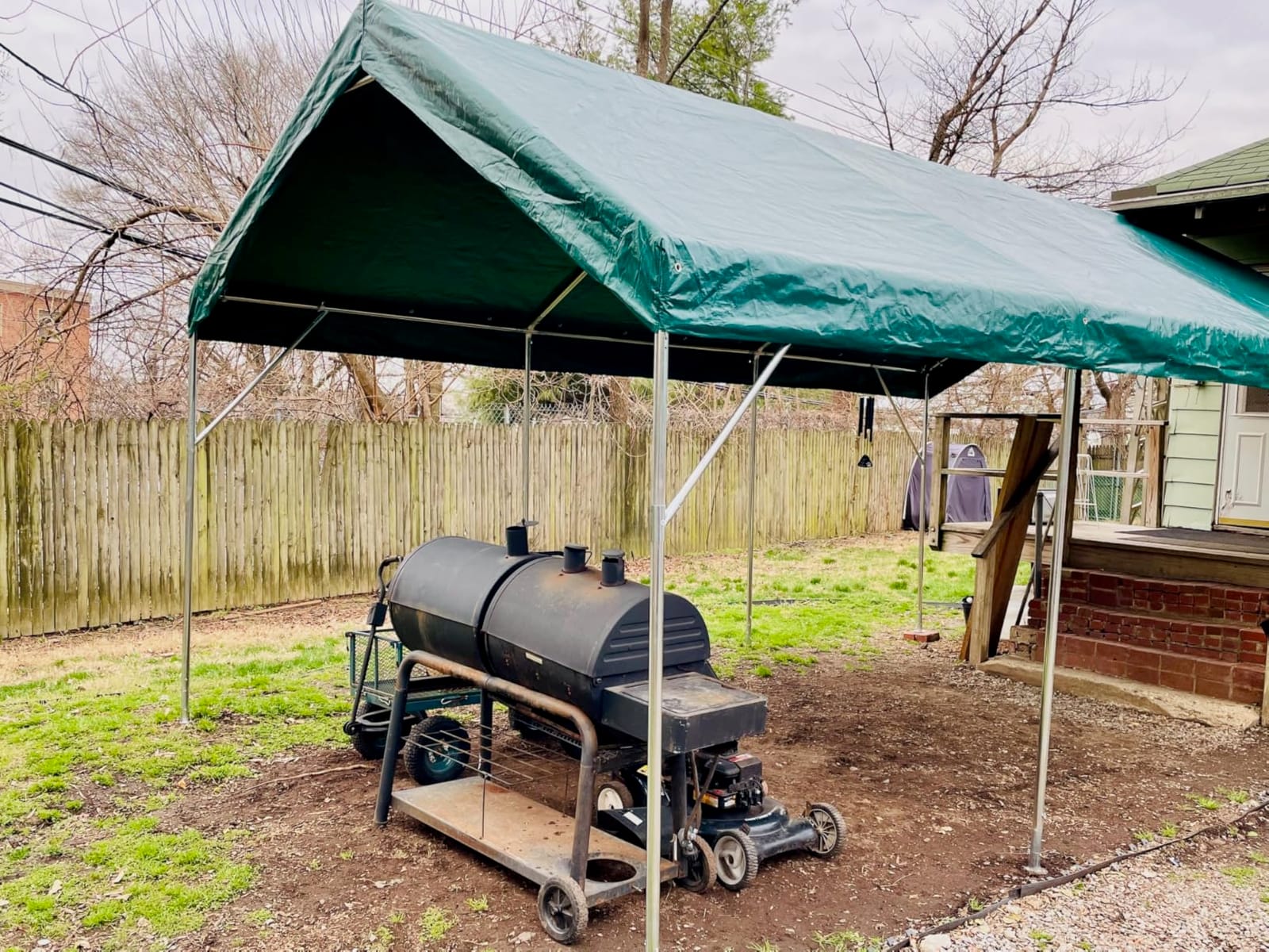 ADVANCE OUTDOOR 10x20 ft Heavy Duty Carport Potable Car Canopy Garage Party Tent Boat Shelter, Adjustable Height from 9.5 ft to 11 ft - Gray customer photo 1