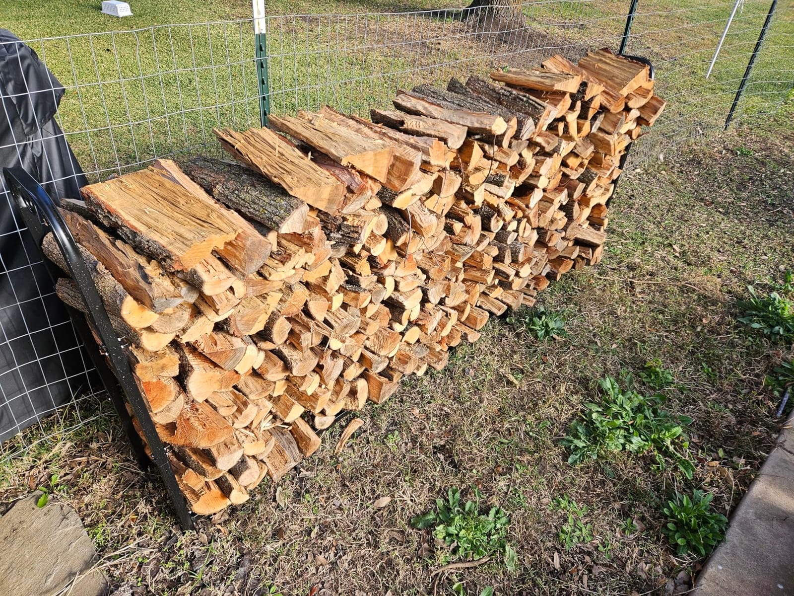 Gtongoko 8FT Firewood Rack Outdoor with Cover, Large Wood Storage Rack customer photo 1