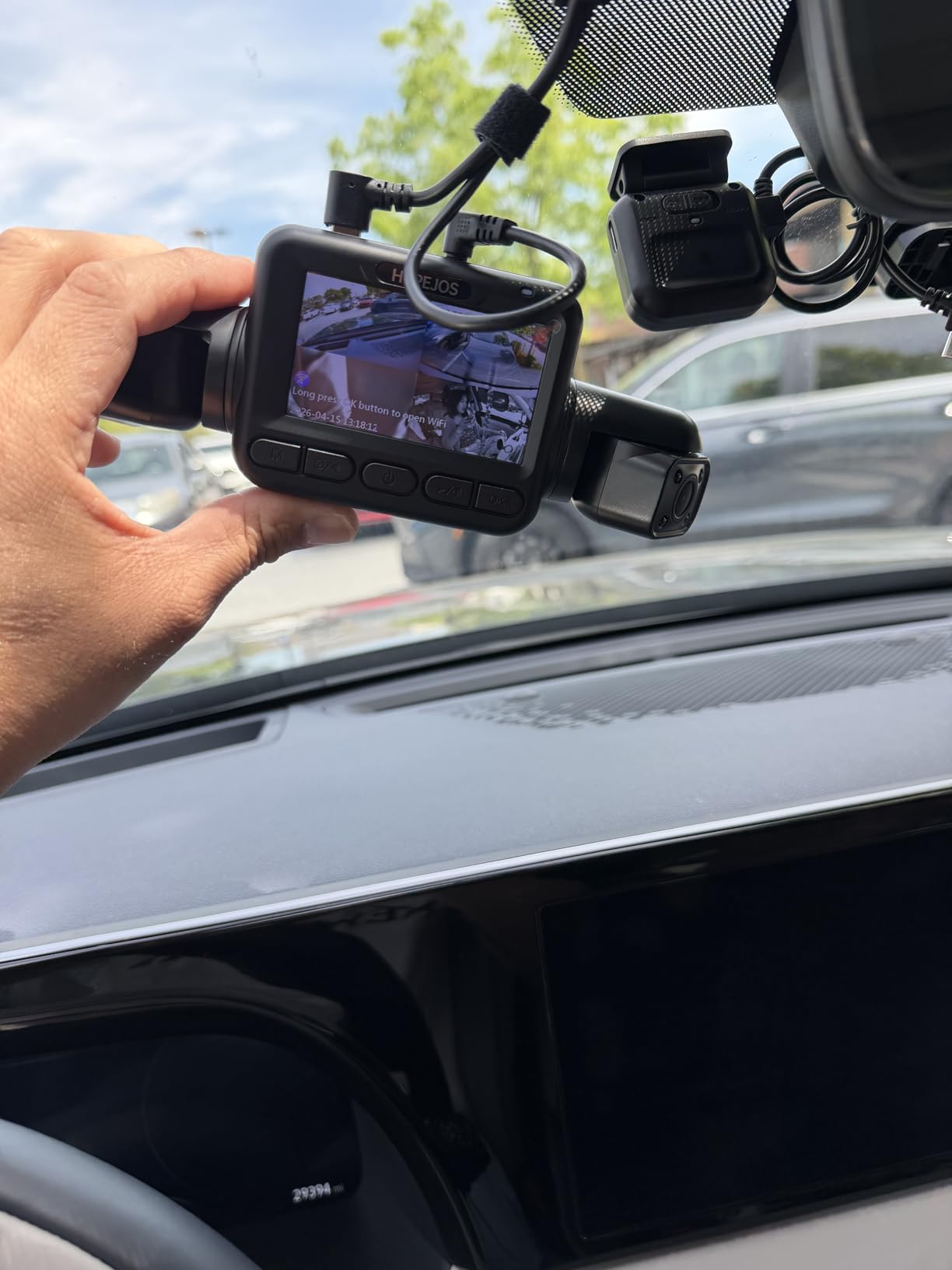 HUPEJOS AI 4K Dash Cam Front and Rear, 4 Channel 360° View Camera for Car customer photo 2