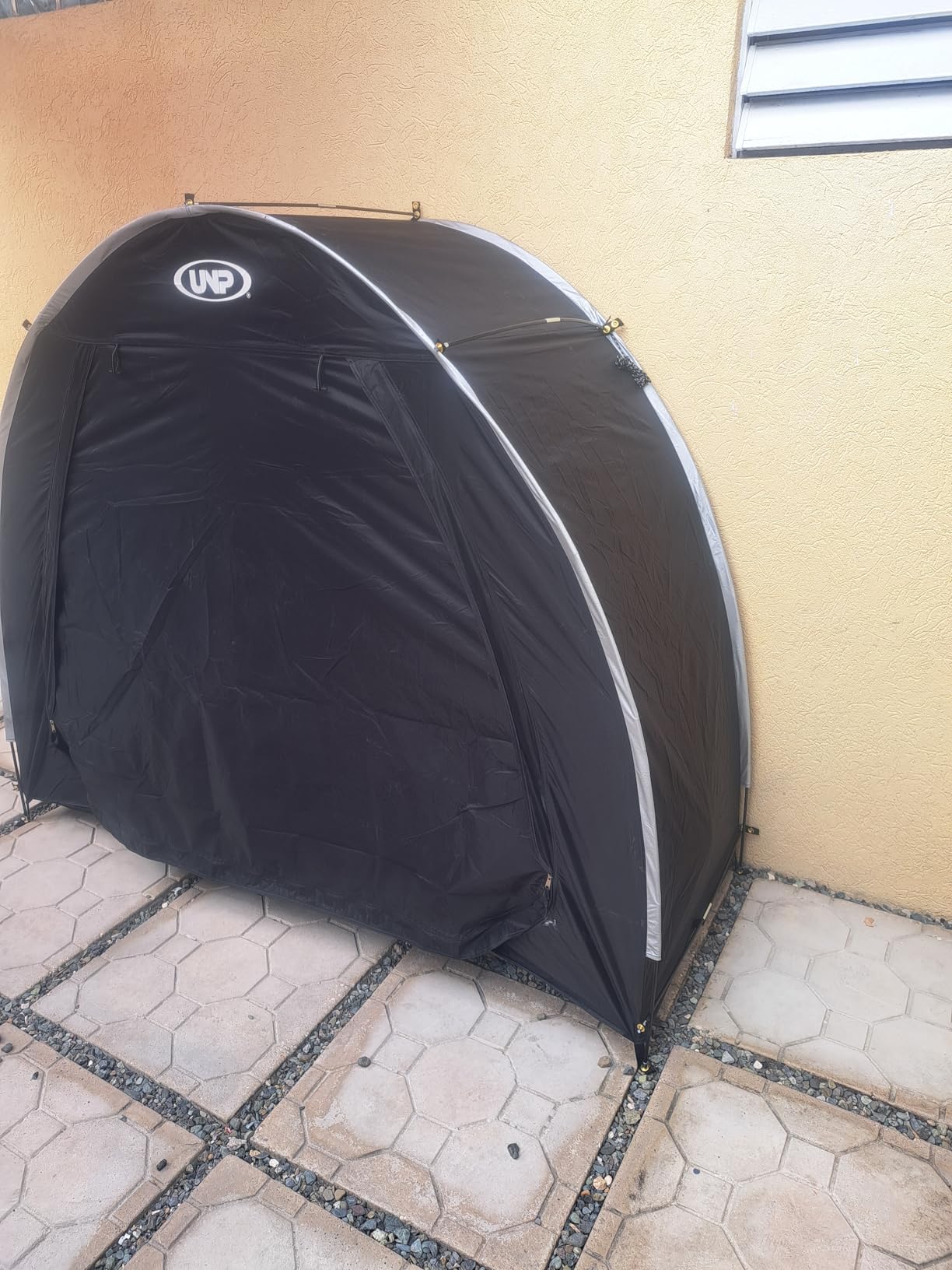UNP Bike Storage Shed Tent, Waterproof Bike Storage Tent for 1/2/3/4 Bikes customer photo 2