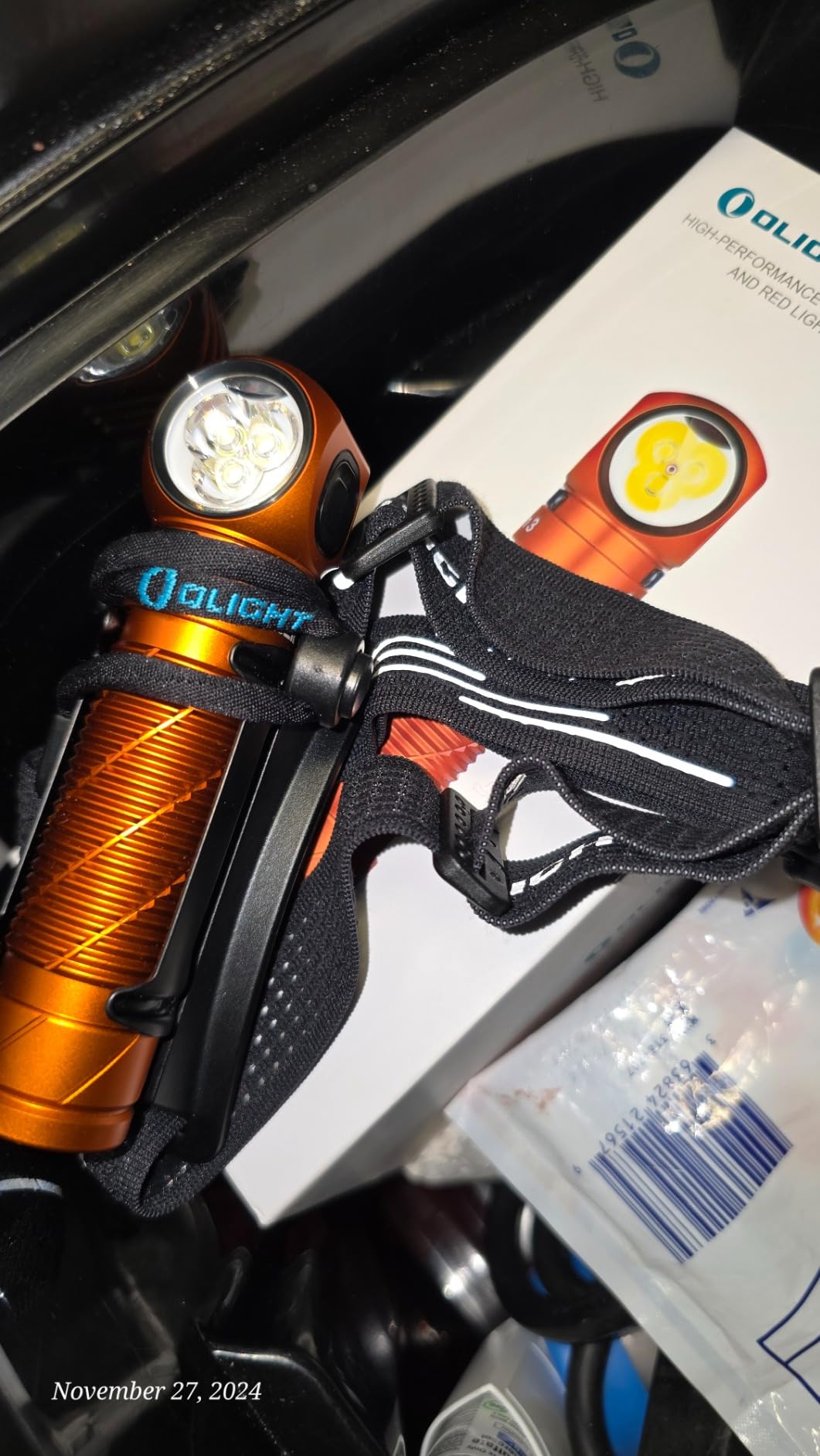 OLIGHT Perun 3 Headlamp Rechargeable, Red Light, Waterproof, Orange customer photo 2