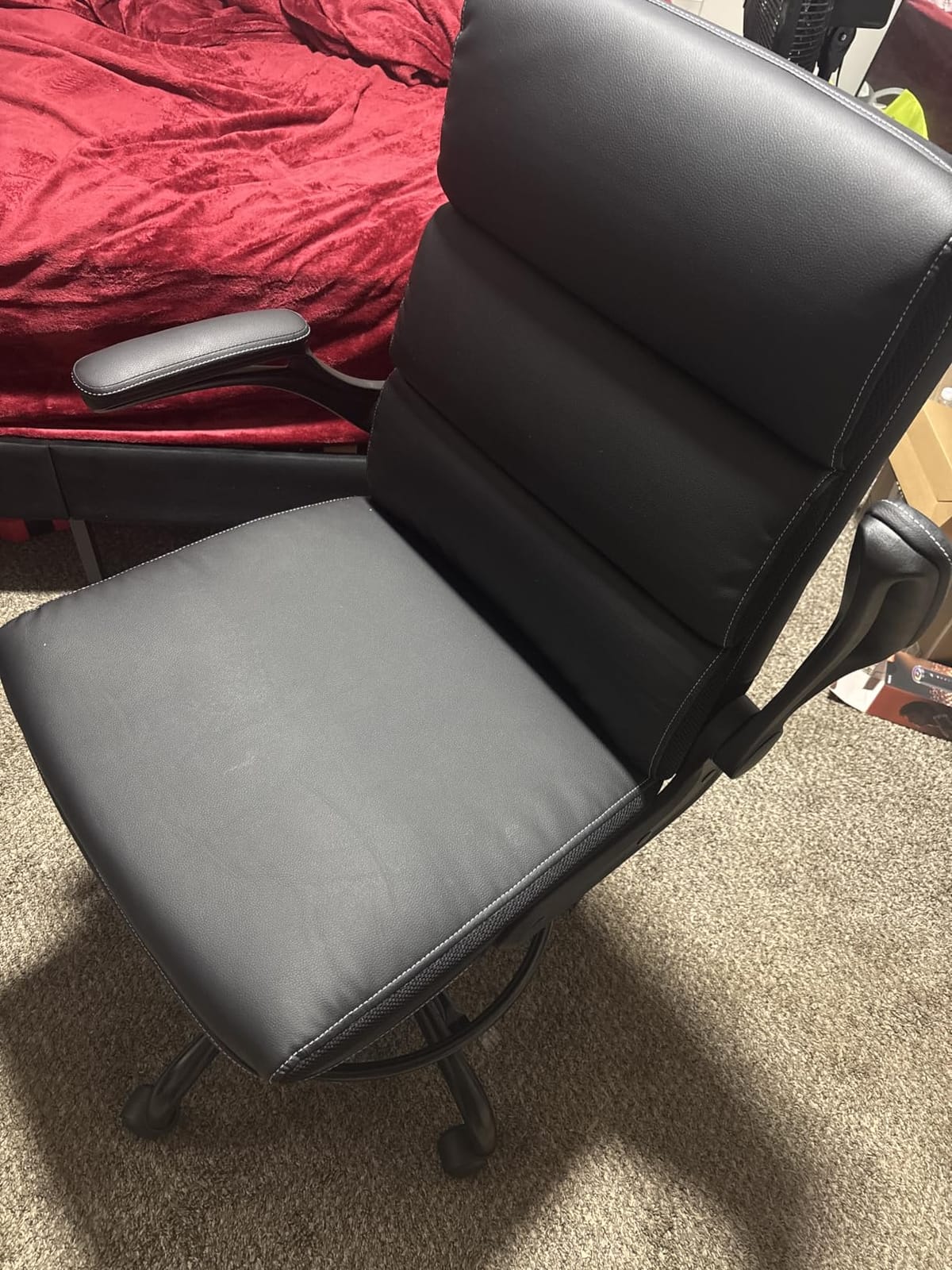 amseatec Drafting Chair, Tall Office Chair with Footrest for Standing Desk customer photo 2