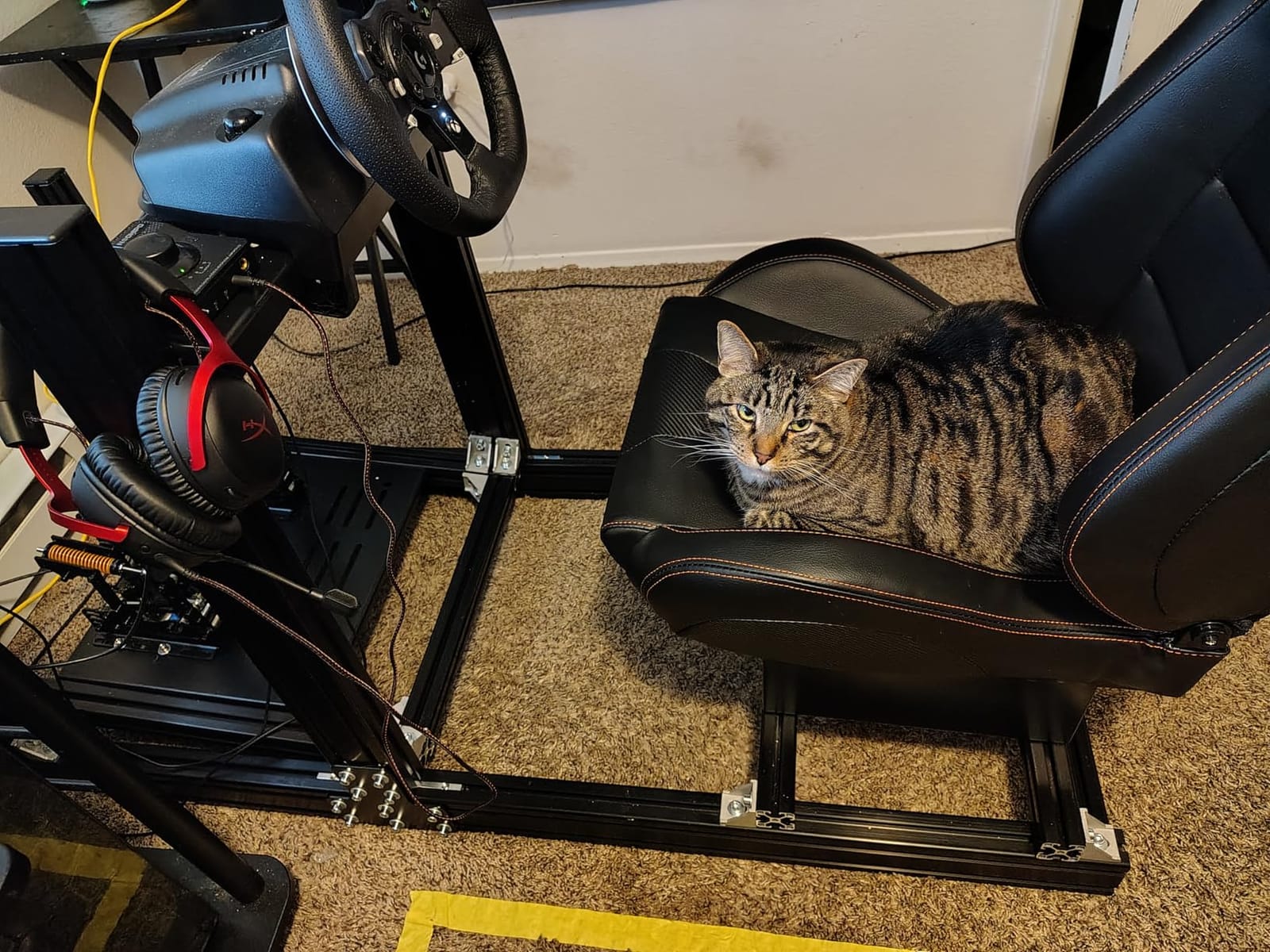 Anman GT/F1 Sim Racing Cockpit 8040 Aluminium Profile Adjustable Stand customer photo 2