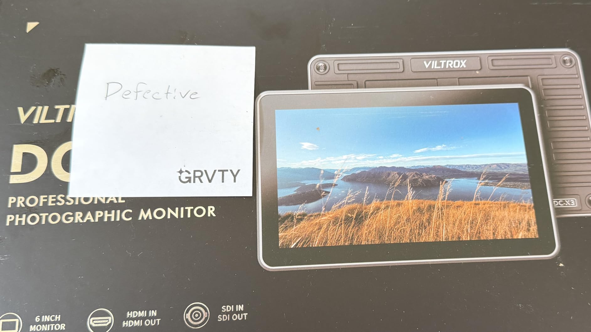 VILTROX DC-X3 2000Nits Camera Field Monitor Touchscreen with 6 Inch Full HD1920x1080 IPS 4K HDMI/3G-SDI Loop in/Out,3D LUTs Peaking Focus Assist, 160° Super Wide View Angle, Sunshade Hood, Battery customer photo 1