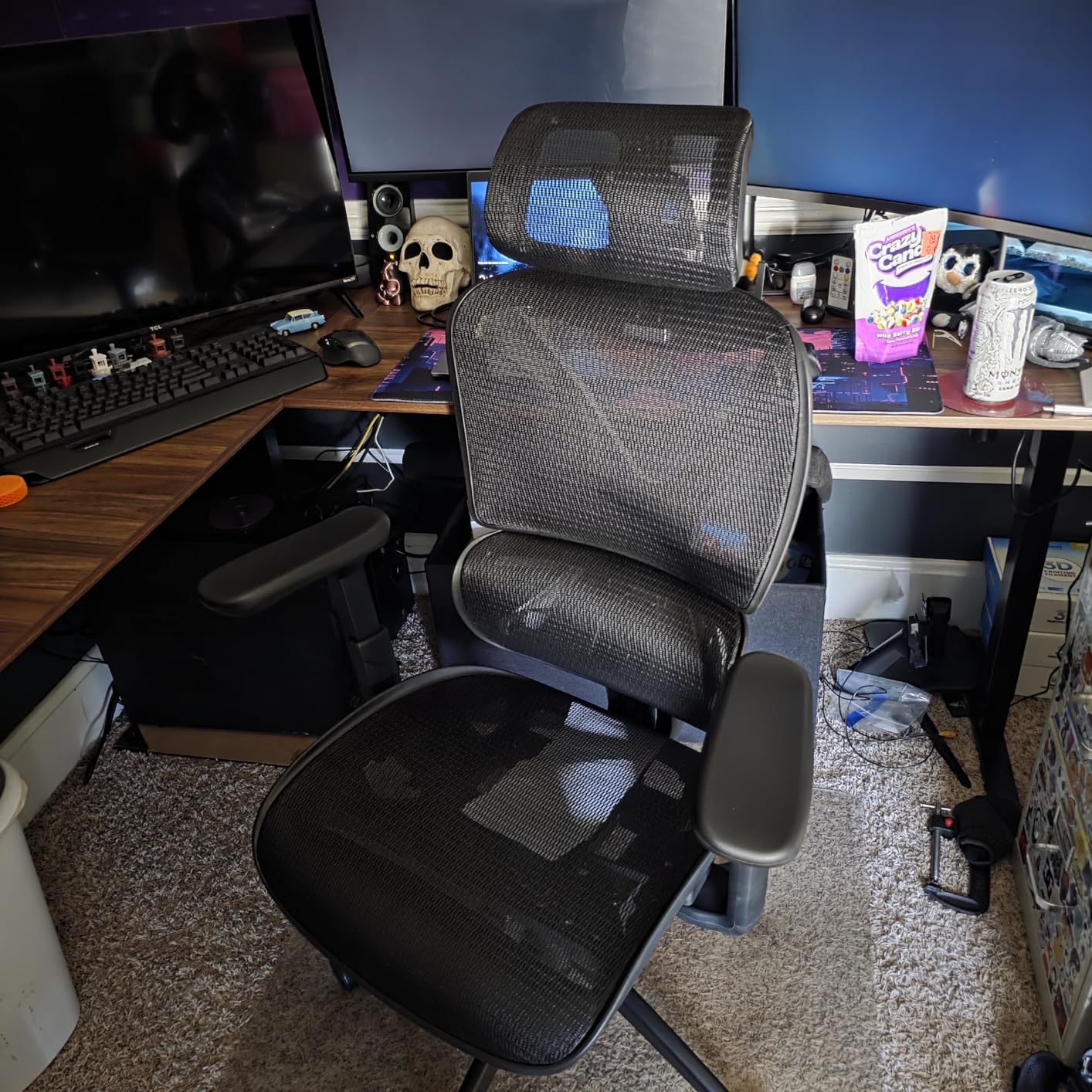 GABRYLLY Ergonomic Office Chair, Big and Tall Mesh Chair with Lumbar Support, 3D armrest - 215° Rotation, Adjustable Headrest & Soft Seat, Durable Computer Chair 350LBS for Work Gaming customer photo 2
